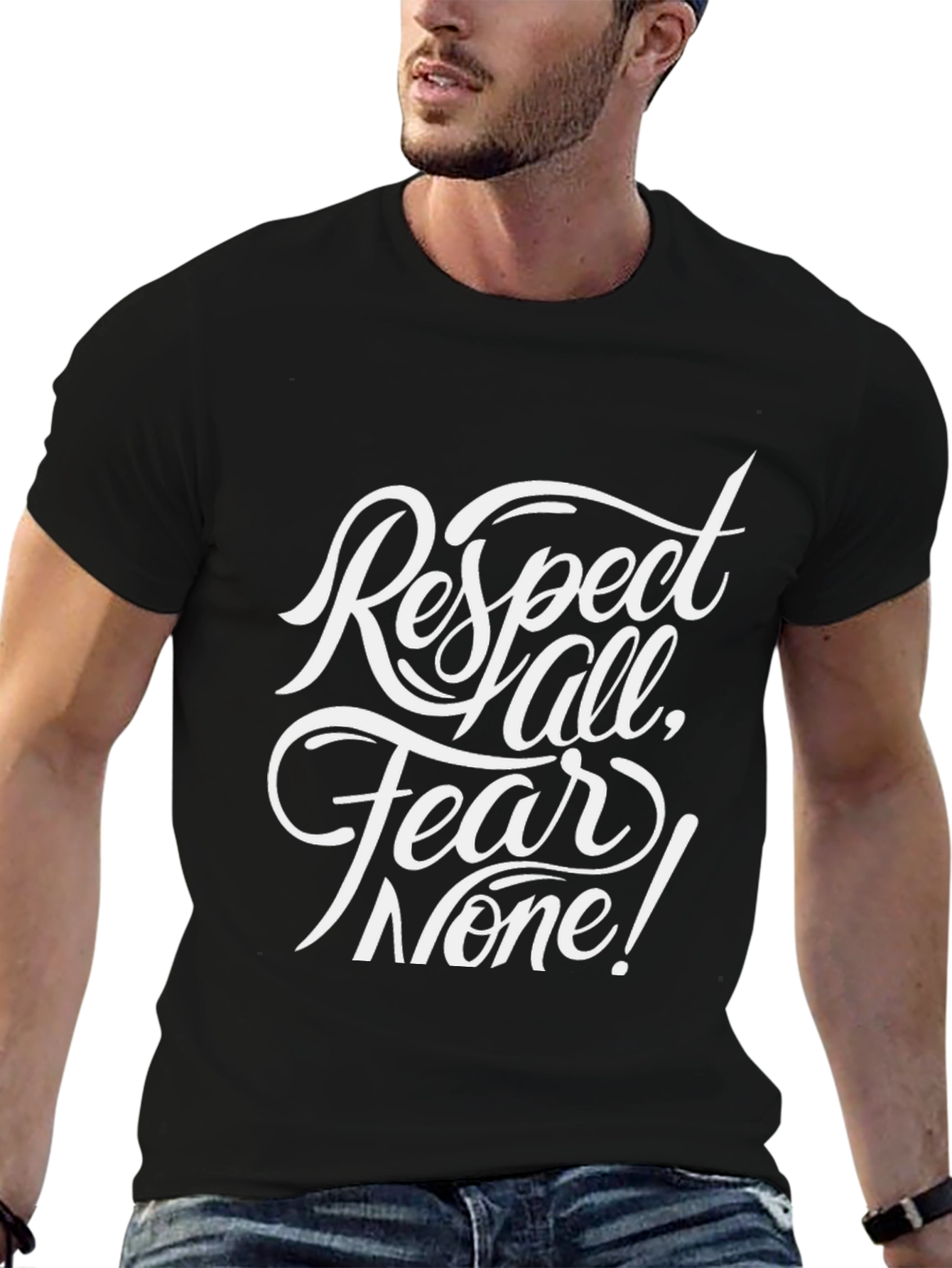 Respect All Fear None Graphic T-Shirt