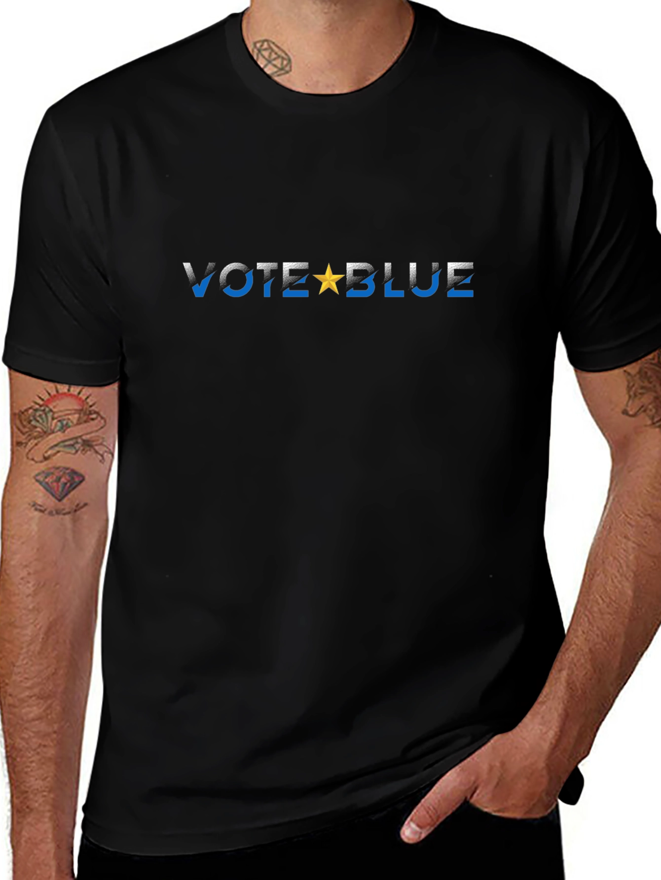 Vote Blue Graphic Tee - Political Statement Shirt