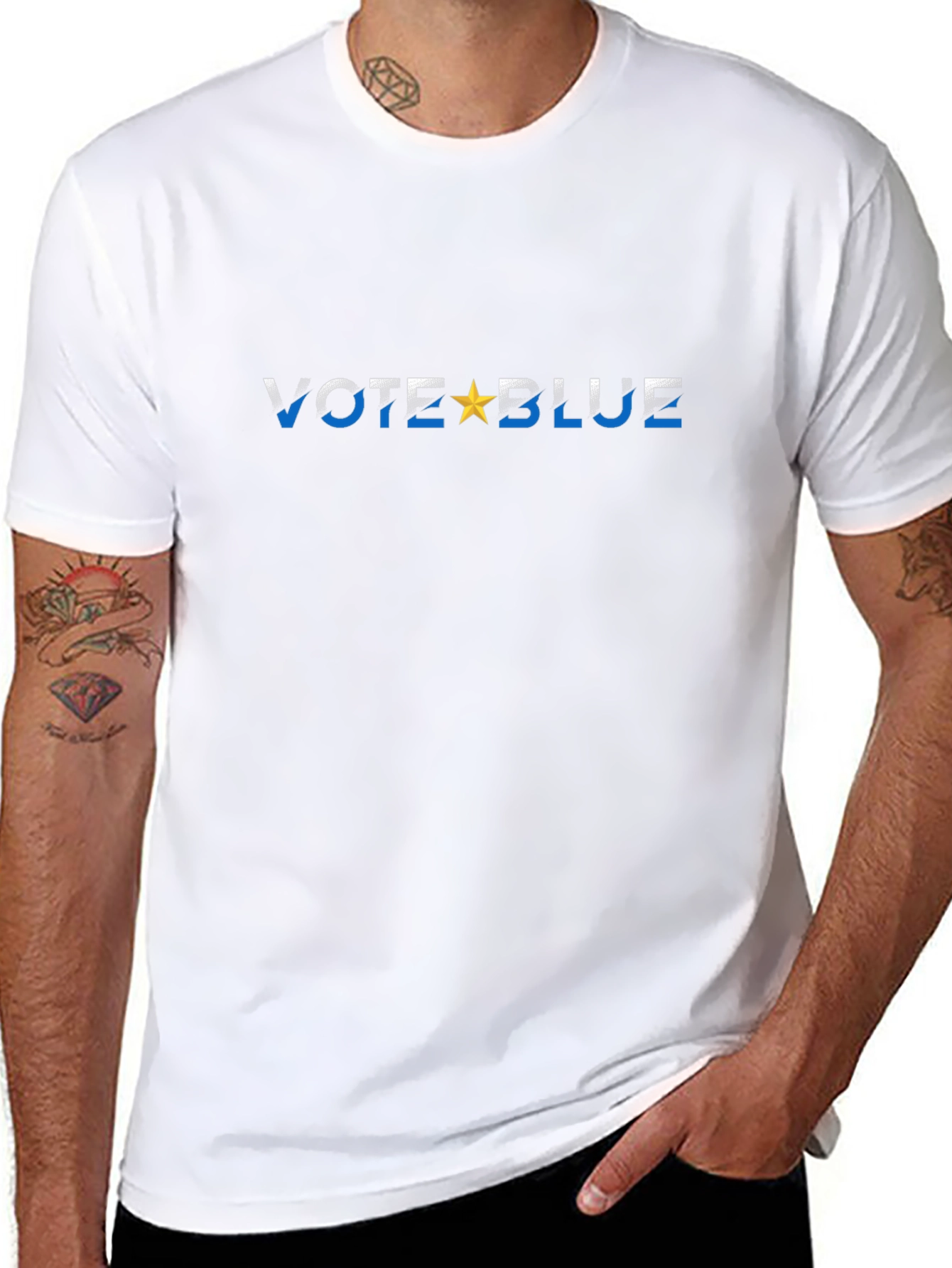 Vote Blue Graphic Tee - Political Statement Shirt