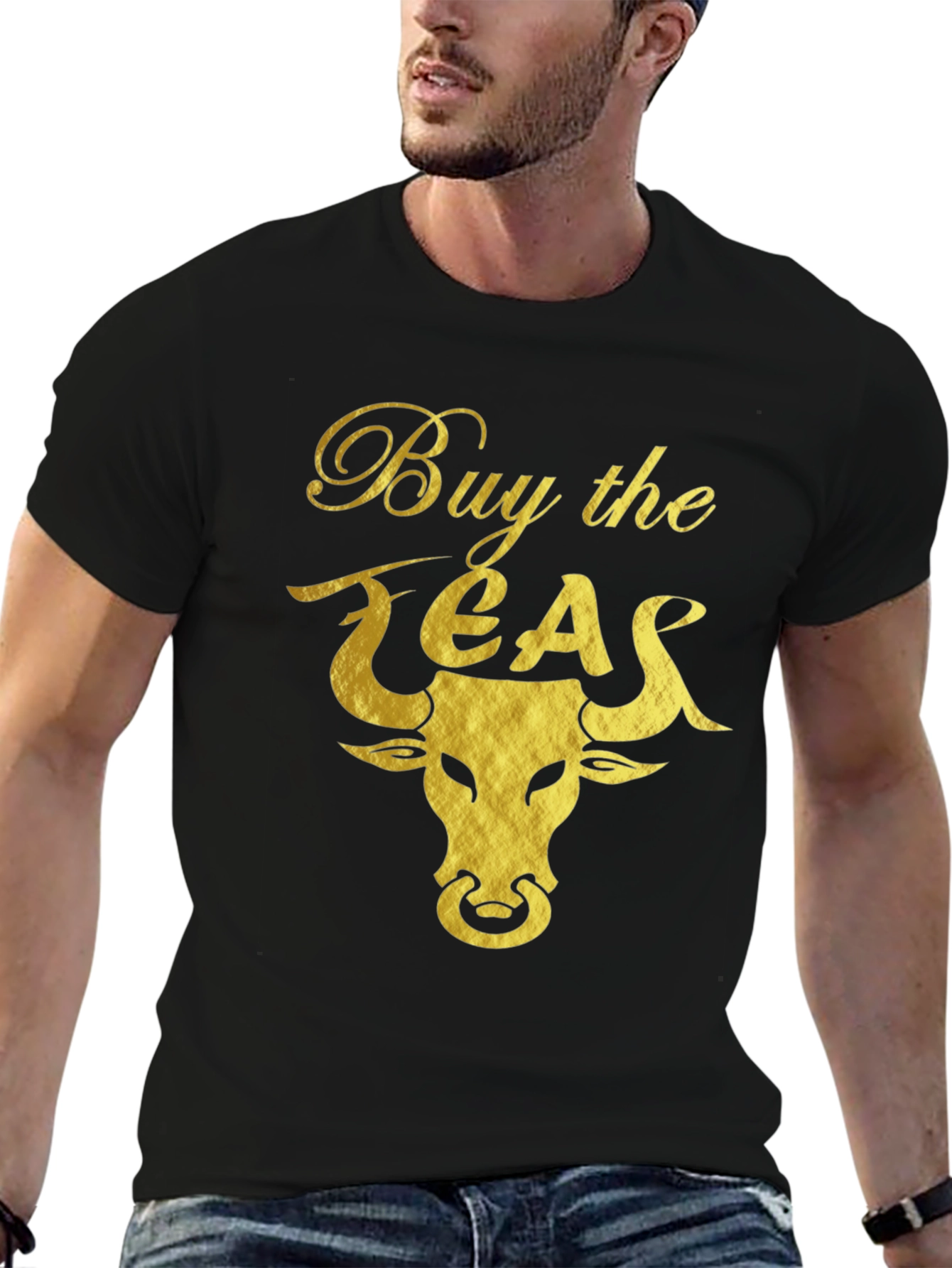 Buy the TEAS Bull Graphic T-Shirt - Black