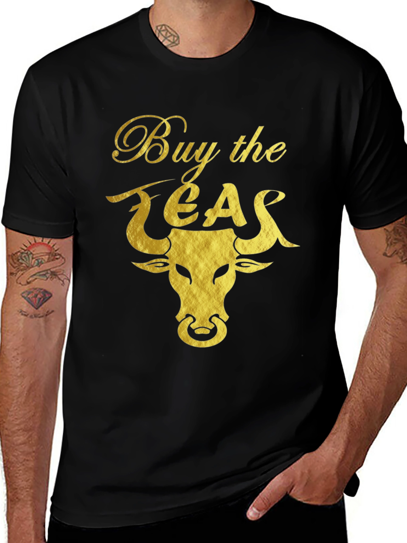 Buy the TEAS Bull Graphic T-Shirt - Black