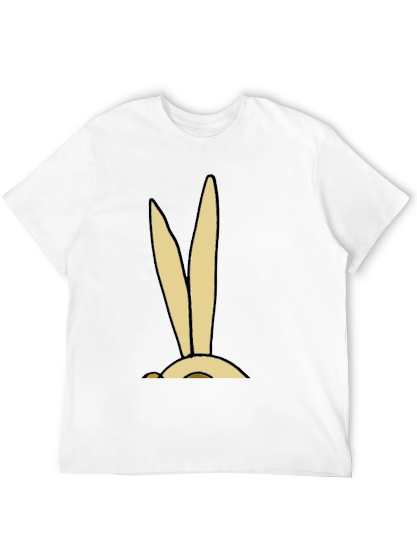 Cartoon Bunny Ears Graphic Tee - Soft Cotton Blend