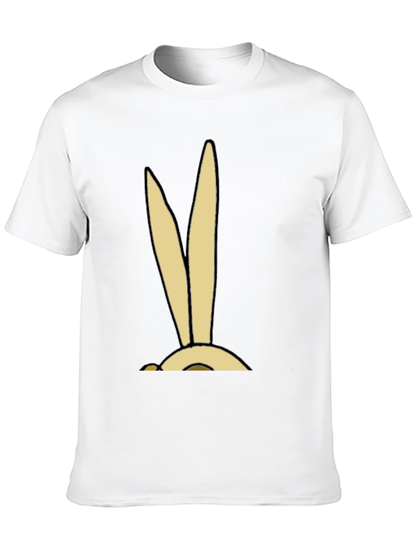 Cartoon Bunny Ears Graphic Tee - Soft Cotton Blend