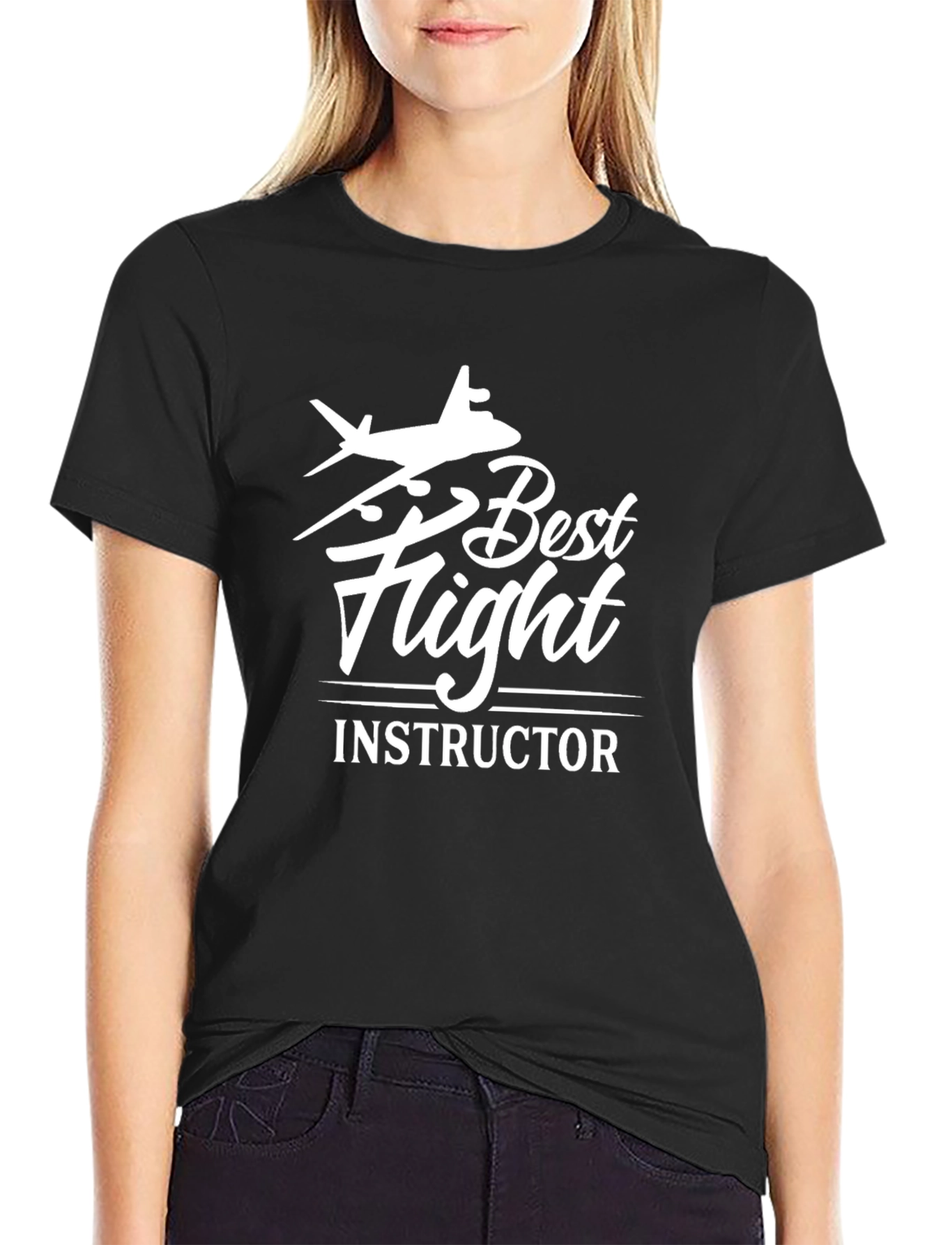 Best Flight Instructor Black T-Shirt