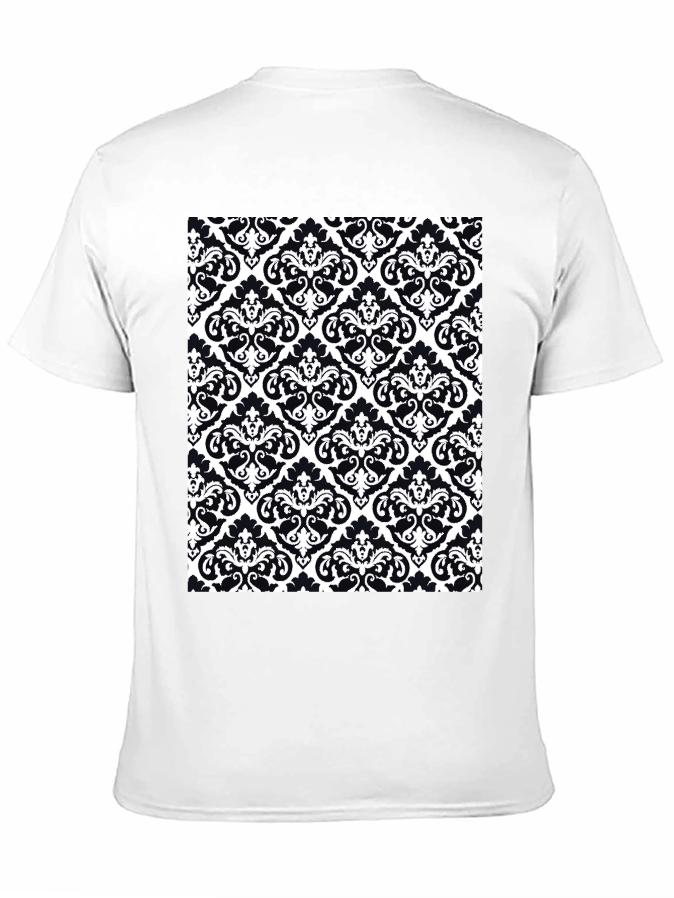 Patterned Graphic Tee - Black