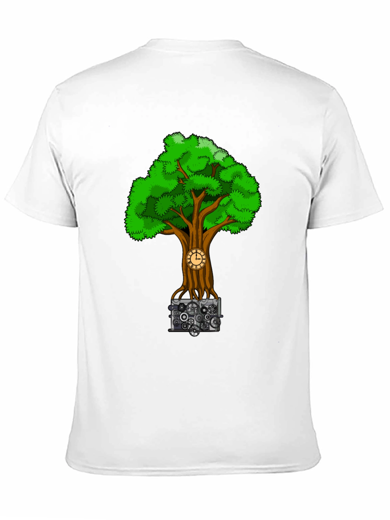 Steampunk Tree Black T-Shirt