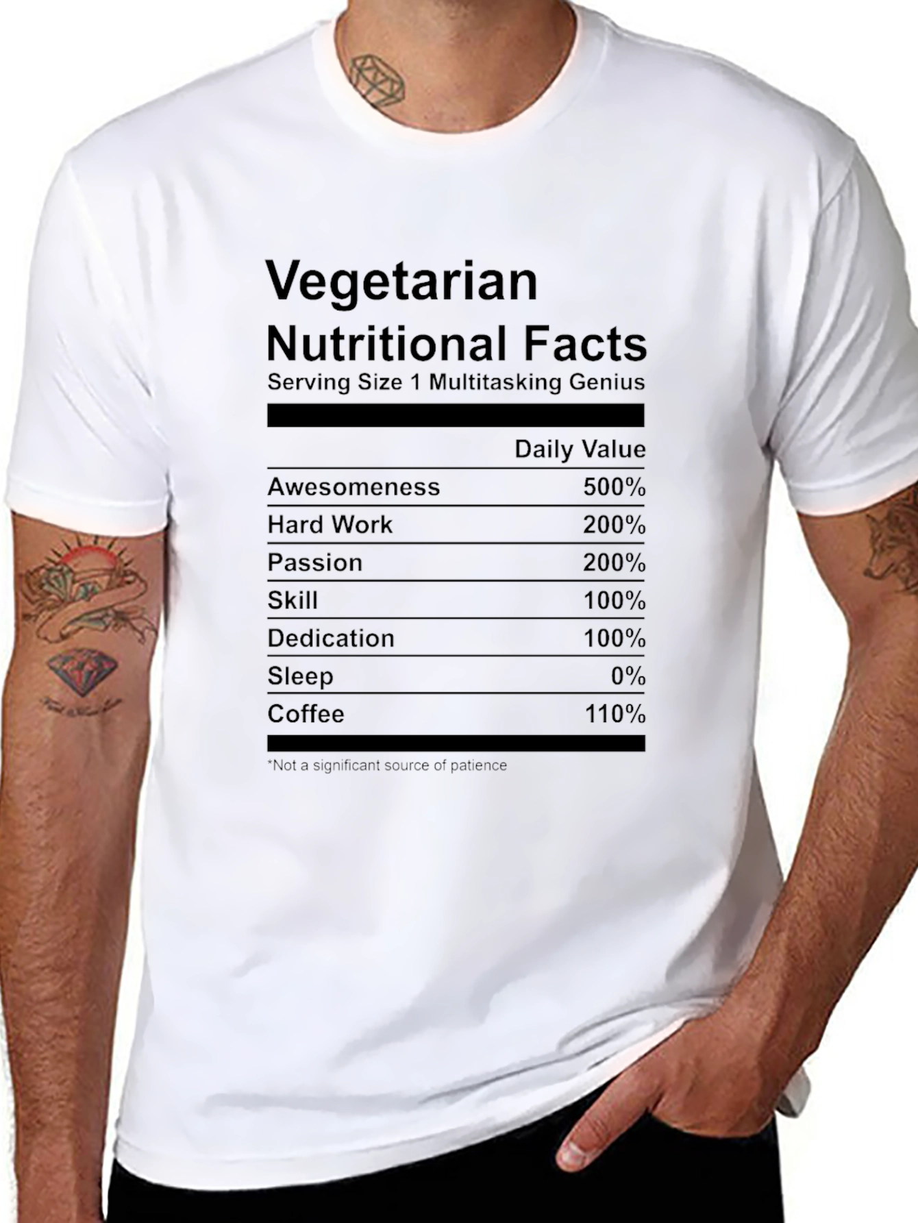Vegetarian Multitasking Genius Novelty T-Shirt