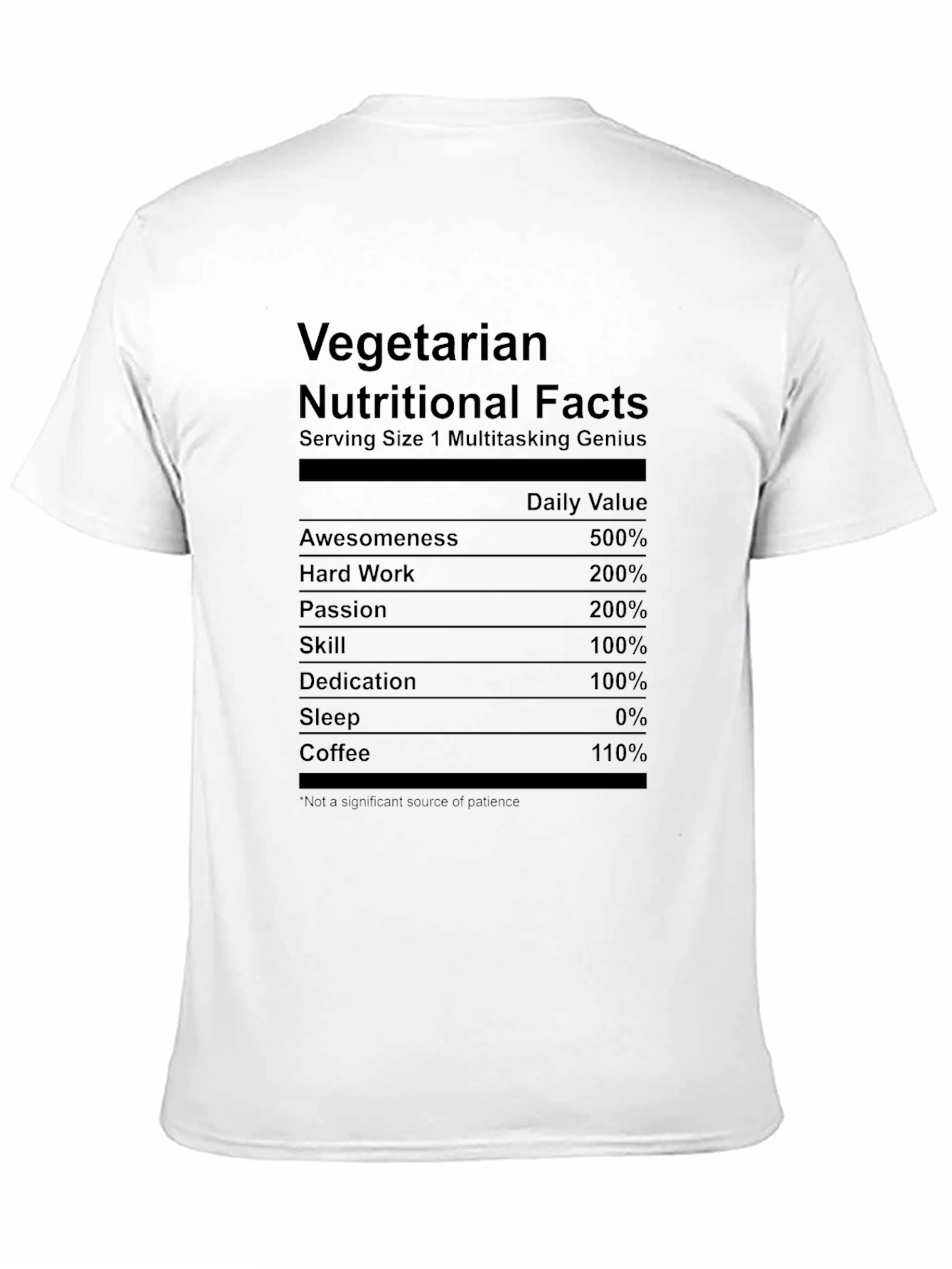 Vegetarian Multitasking Genius Novelty T-Shirt