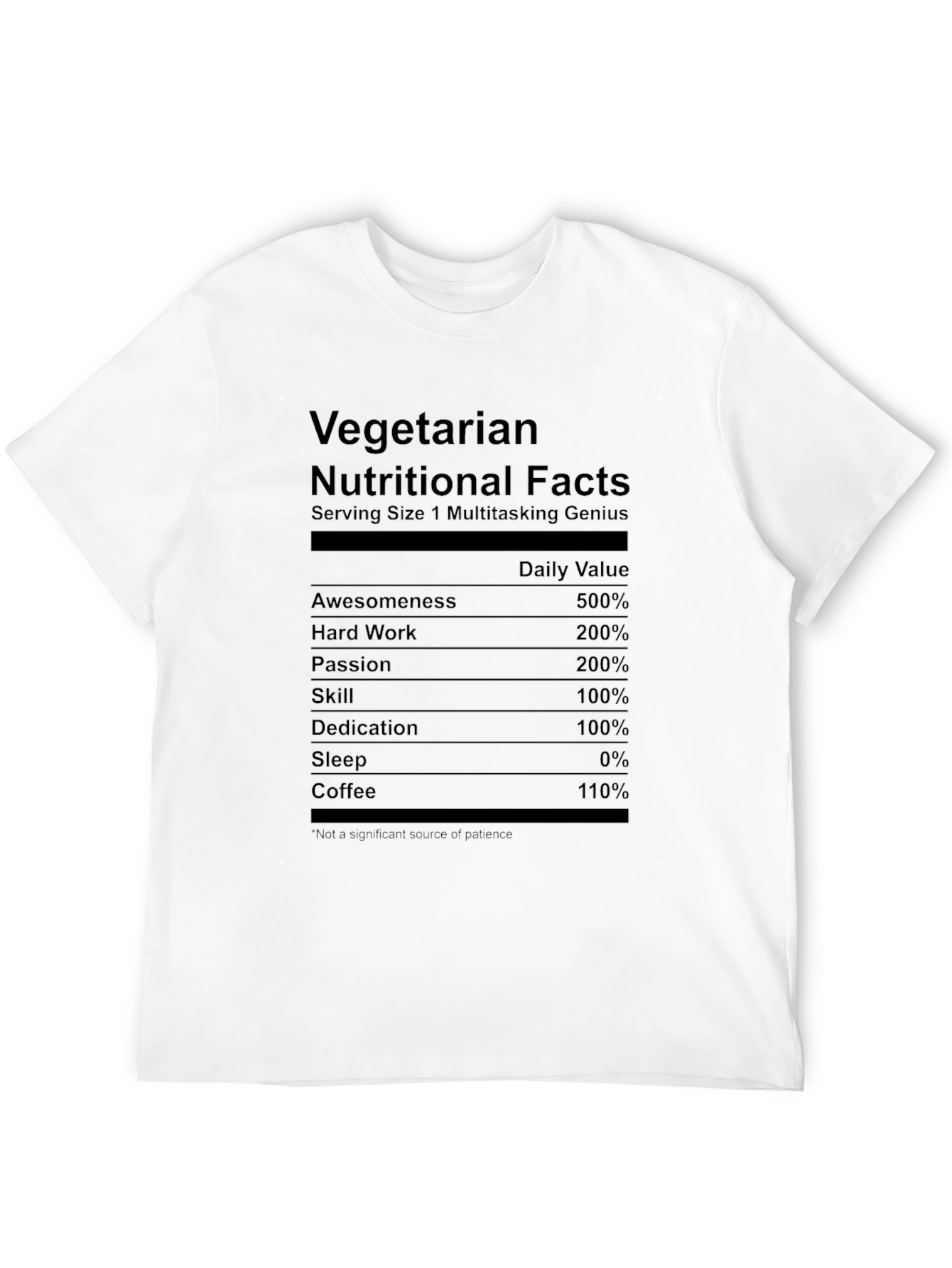 Vegetarian Multitasking Genius Novelty T-Shirt