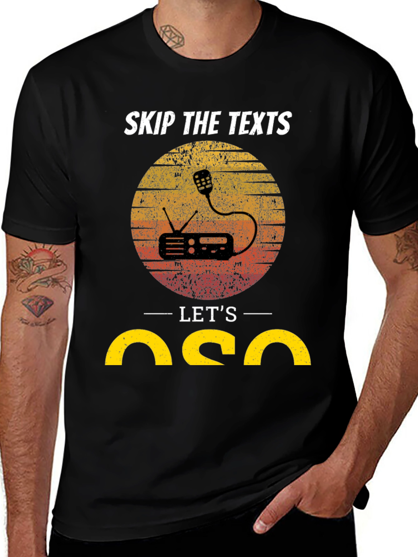Skip the Texts Lets QSO Ham Radio T-Shirt