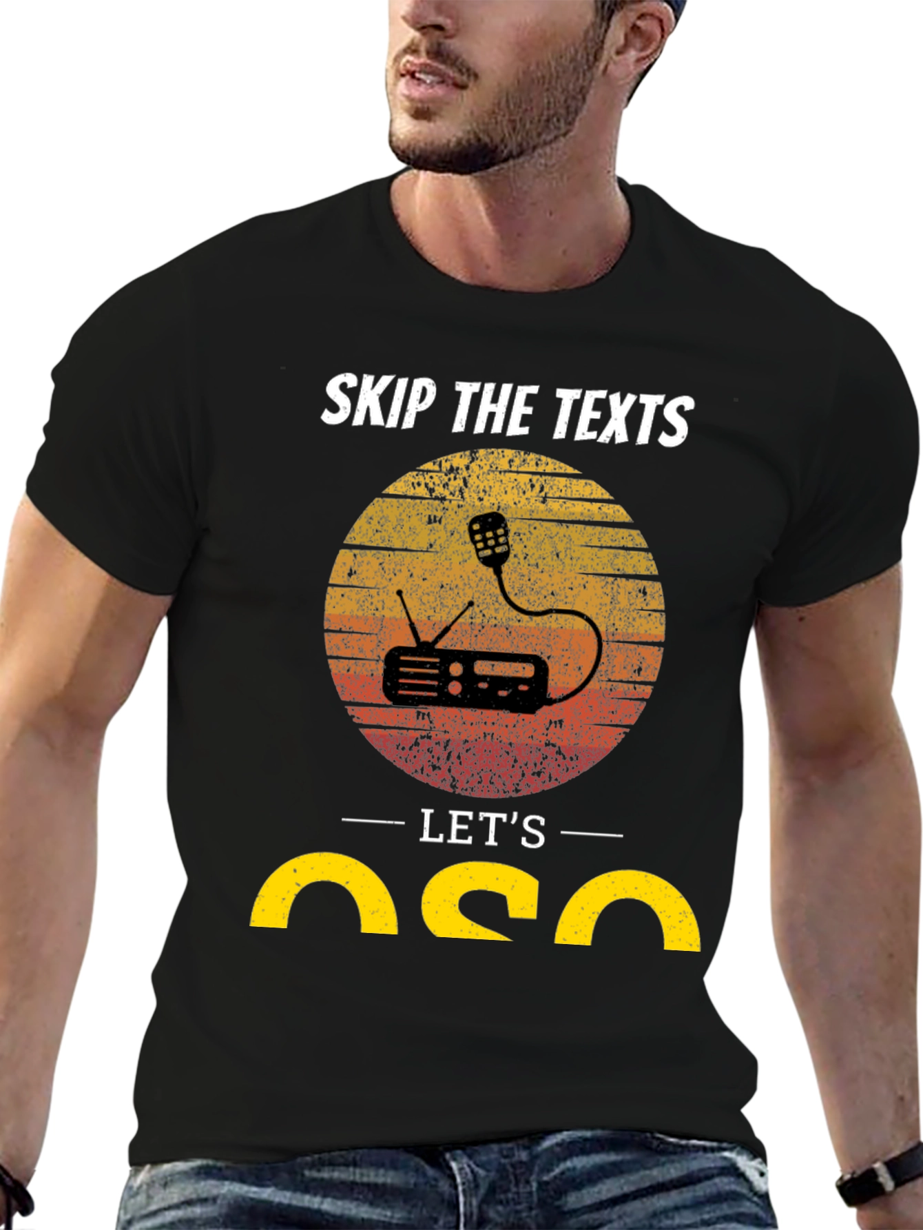 Skip the Texts Lets QSO Ham Radio T-Shirt
