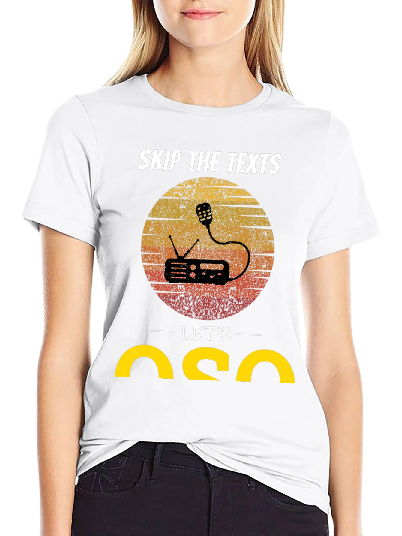 Skip the Texts Lets QSO Ham Radio T-Shirt