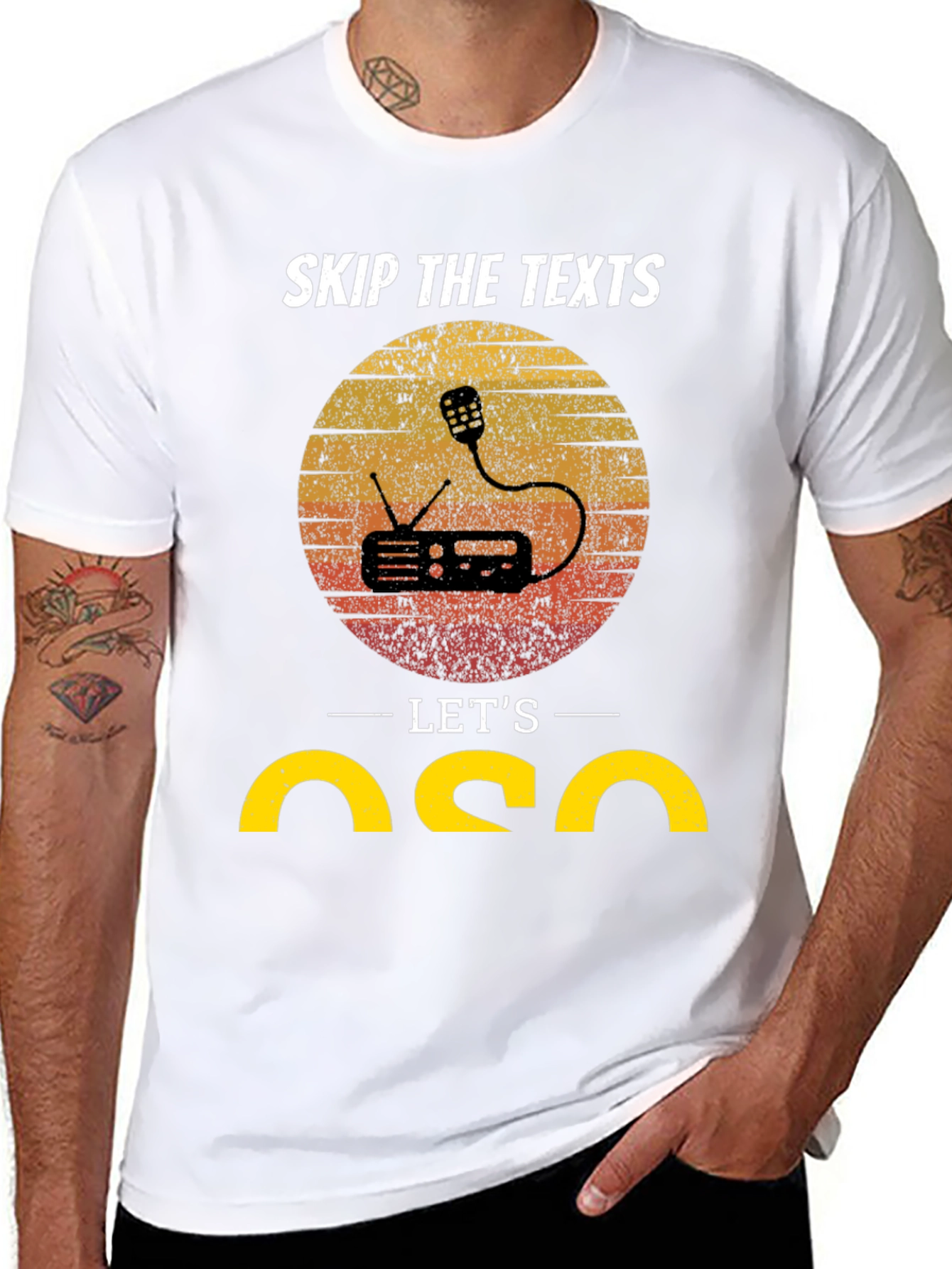 Skip the Texts Lets QSO Ham Radio T-Shirt