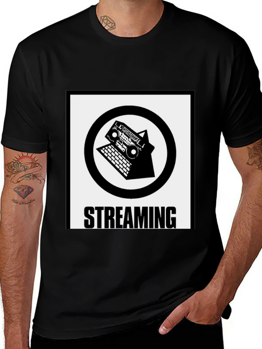 Streaming Boombox Laptop Black T-Shirt