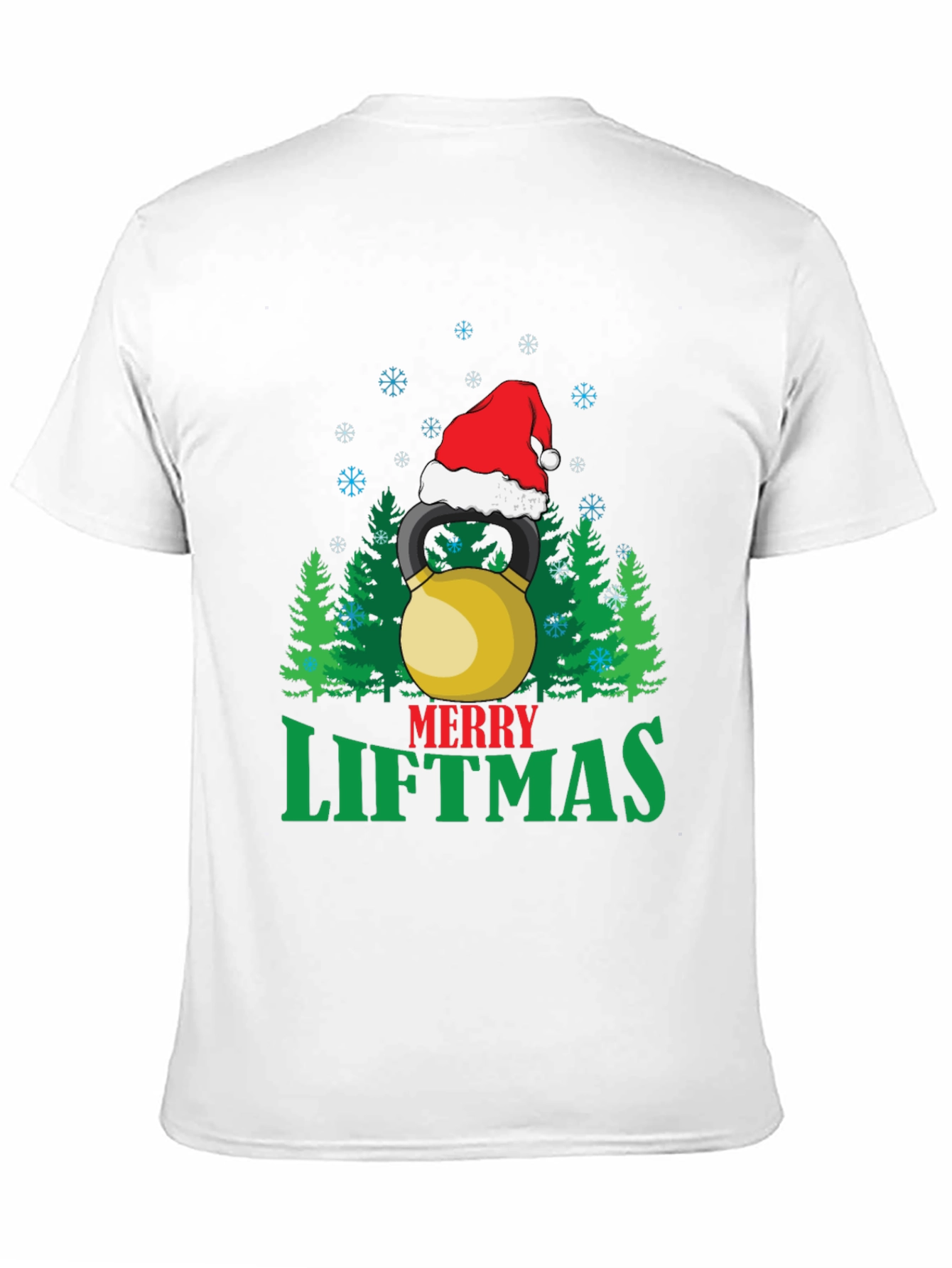Merry Liftmas T-Shirt - Holiday Kettlebell Design