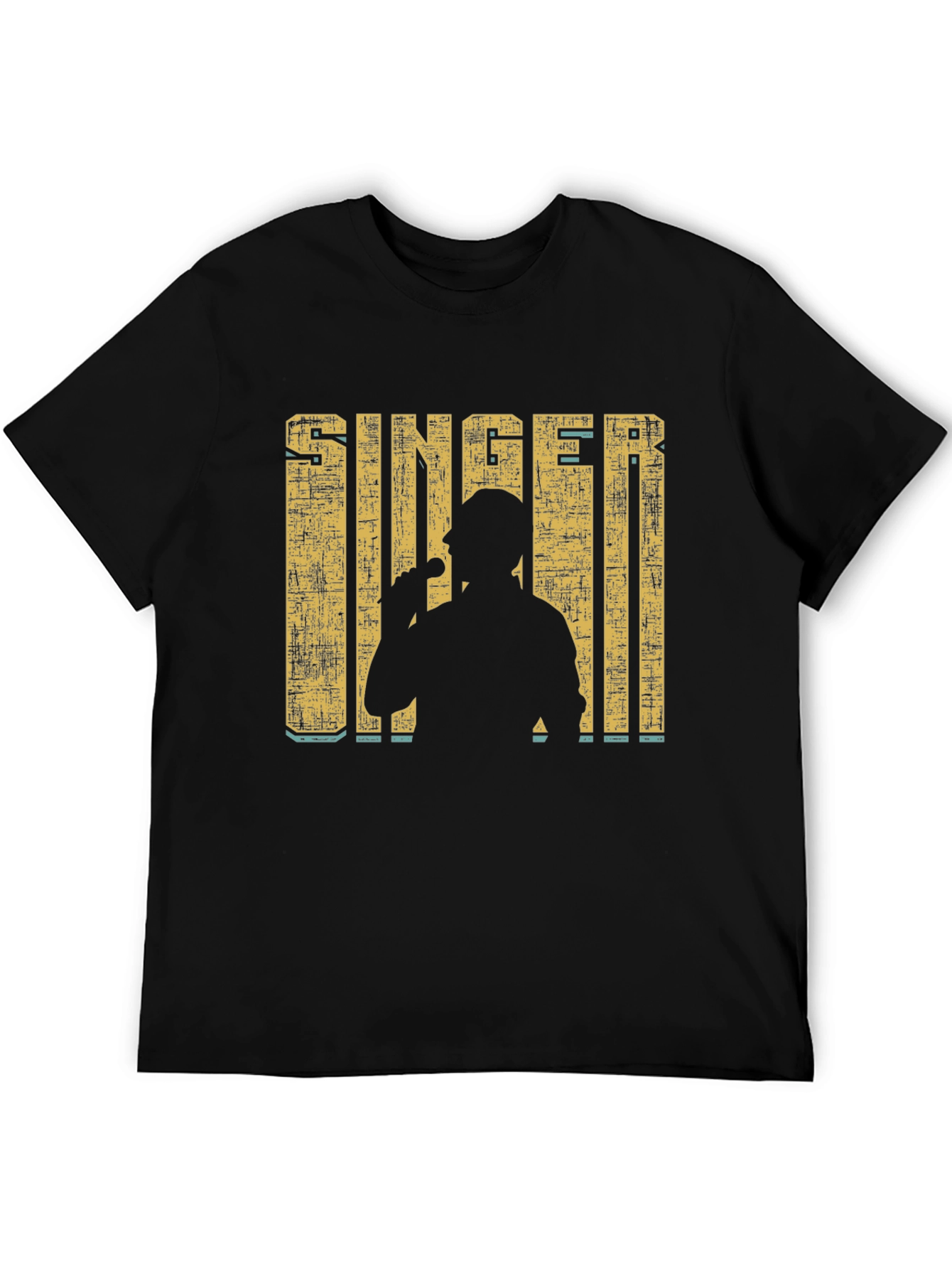 Singer Silhouette Graphic Print Black T-Shirt