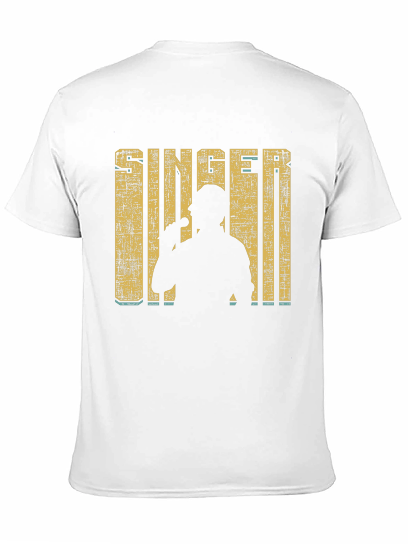 Singer Silhouette Graphic Print Black T-Shirt