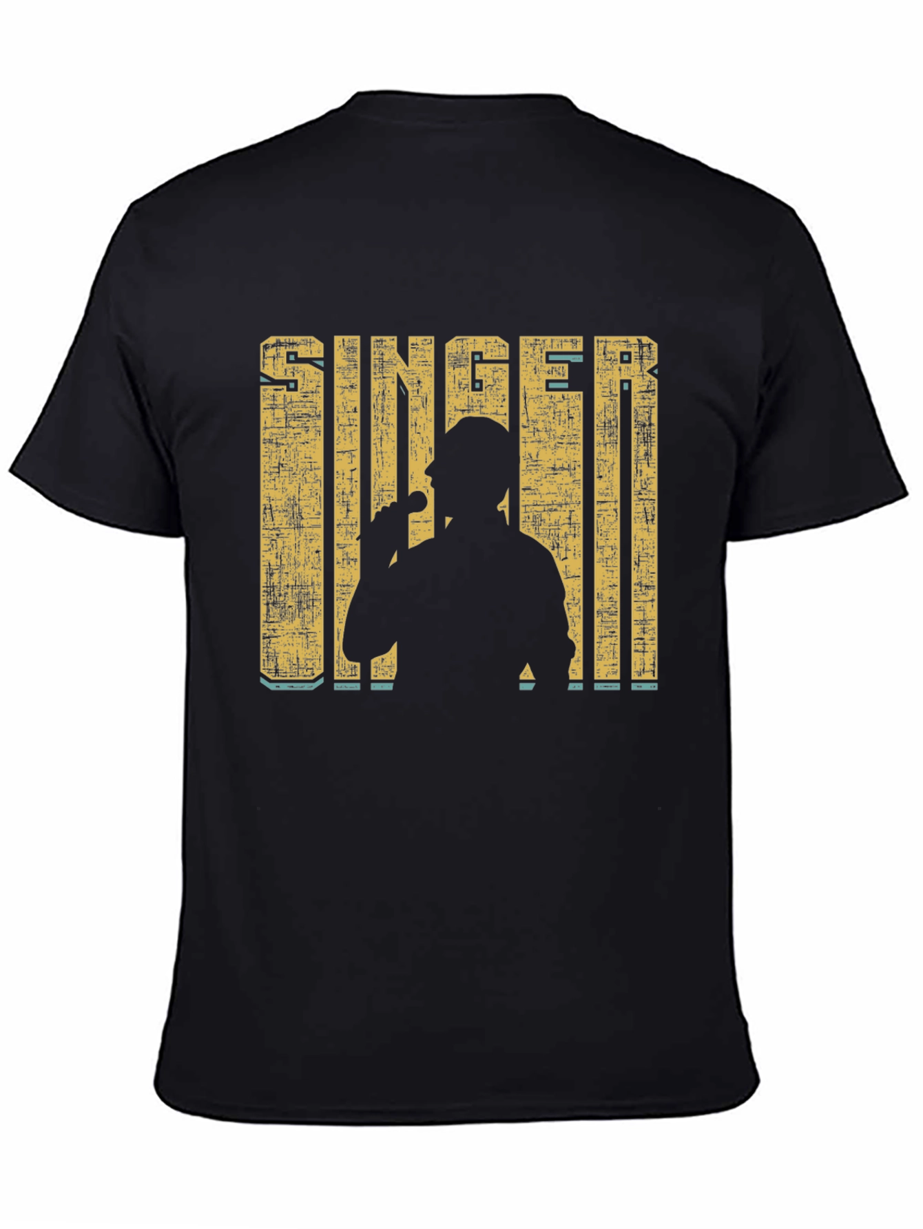 Singer Silhouette Graphic Print Black T-Shirt
