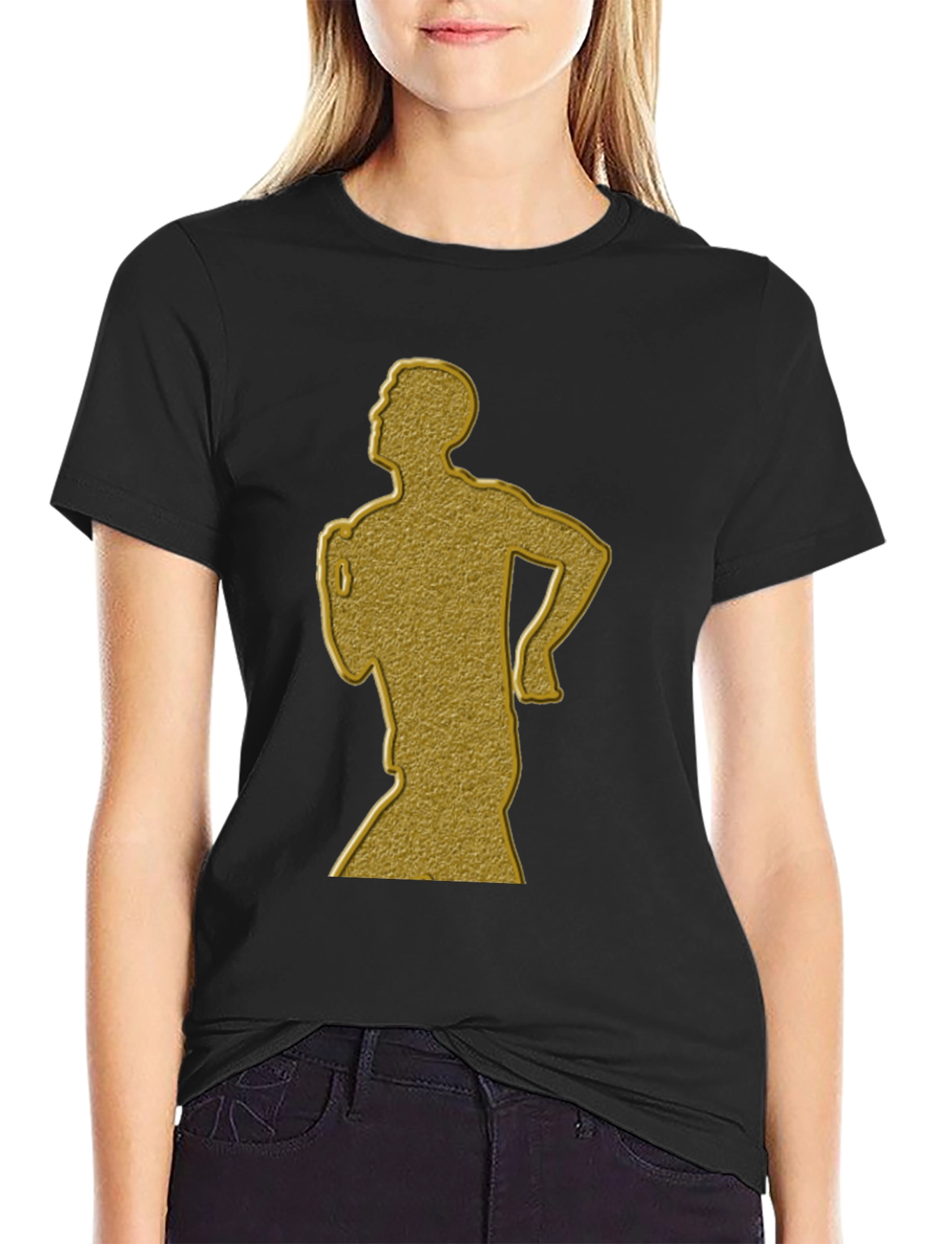 Golden Runner Graphic Tee - Mens Black T-Shirt