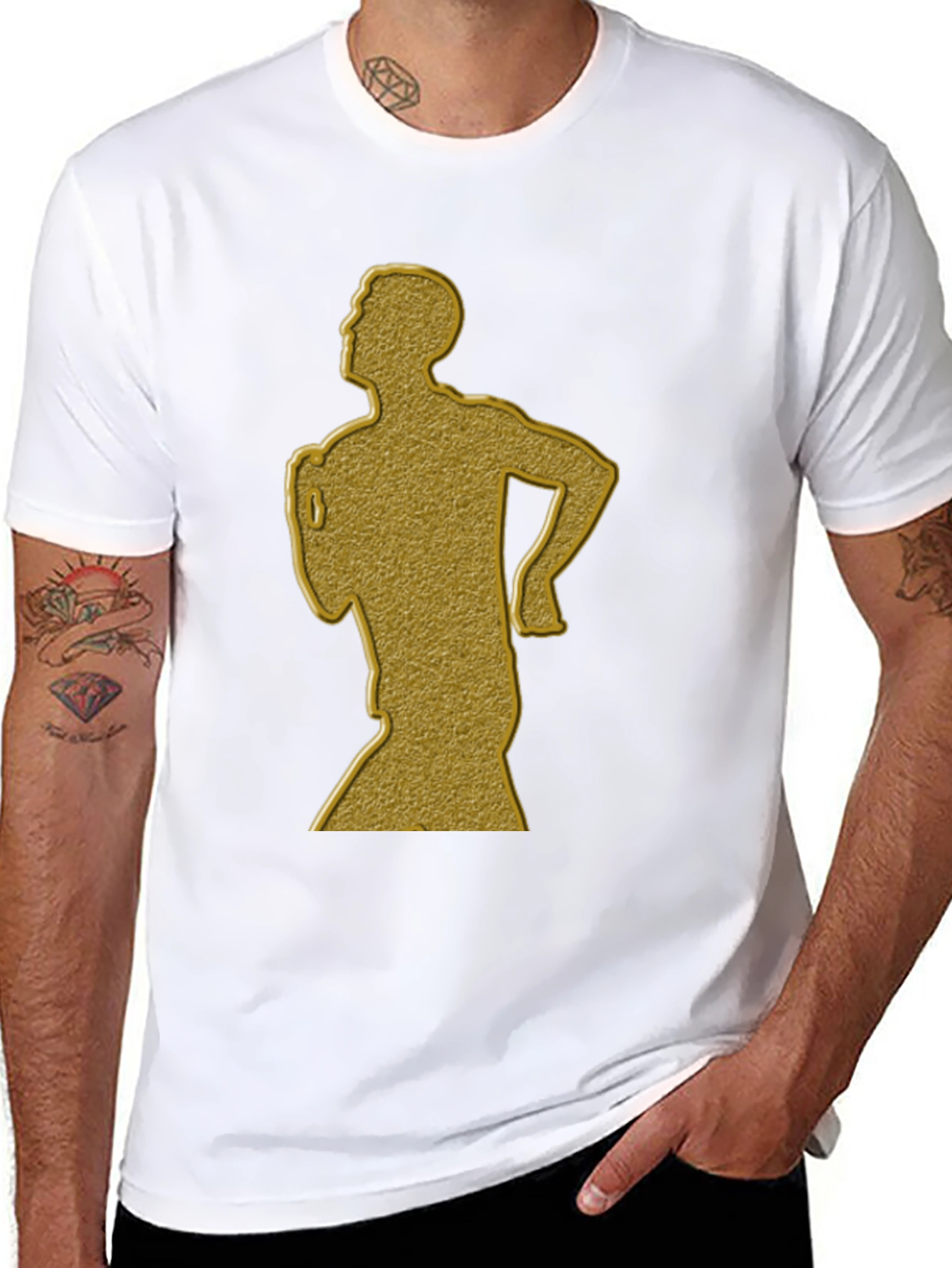 Golden Runner Graphic Tee - Mens Black T-Shirt