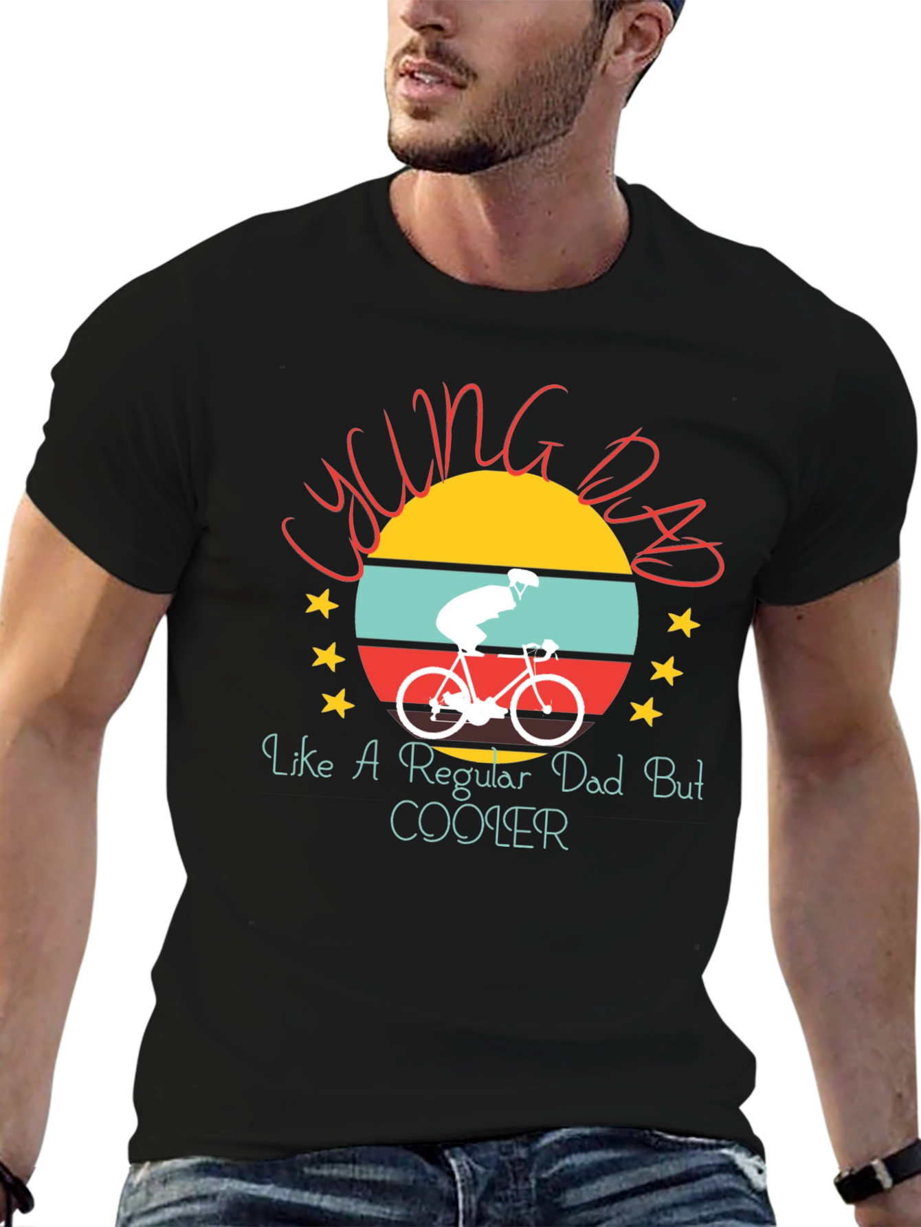 Cycling Dad Graphic Tee Shirt