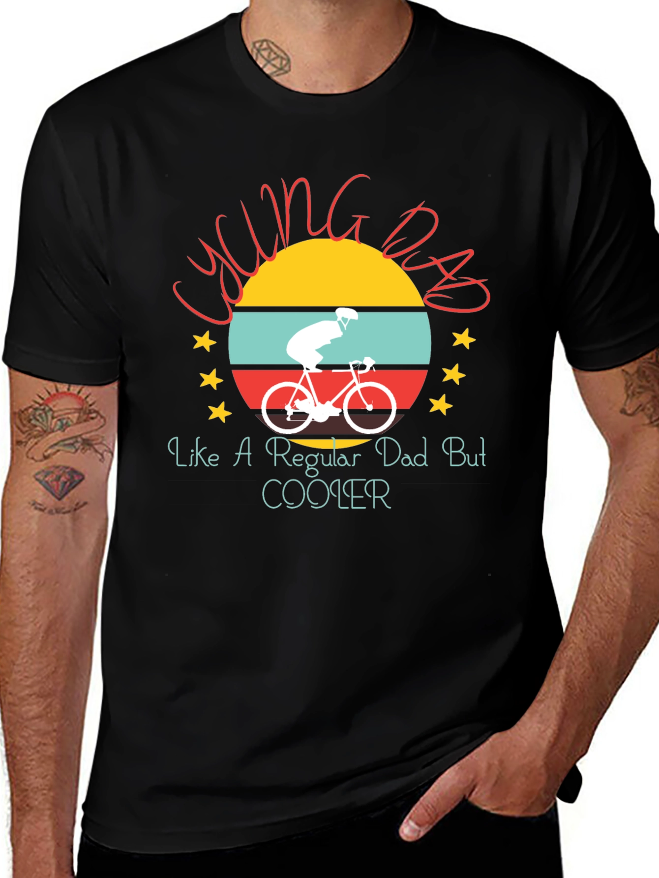Cycling Dad Graphic Tee Shirt