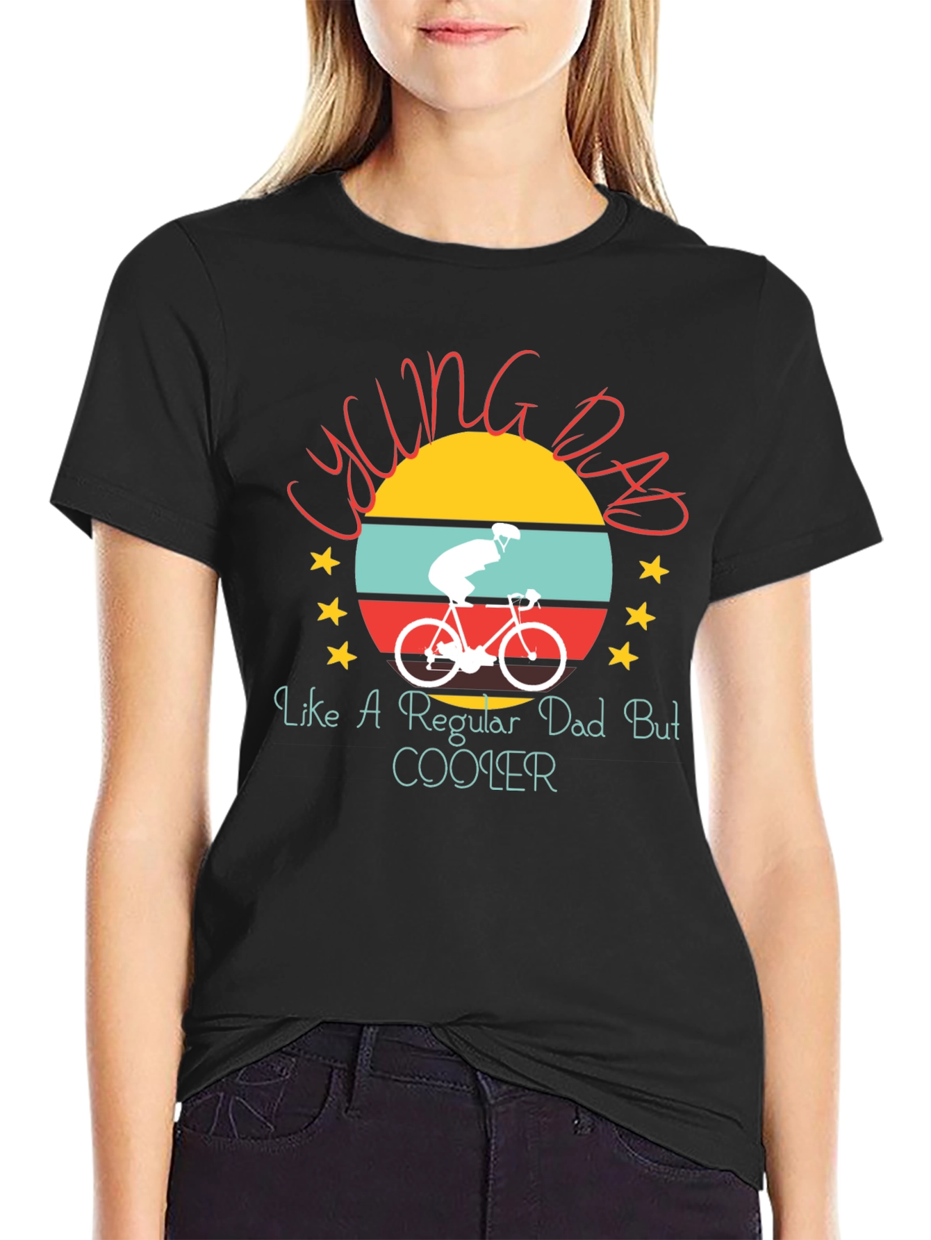 Cycling Dad Graphic Tee Shirt