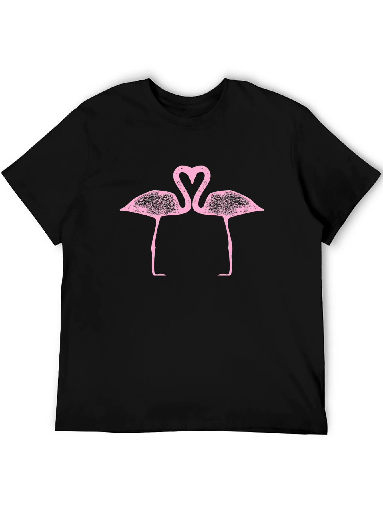 Flamingo Love T-Shirt - Pink Birds Heart
