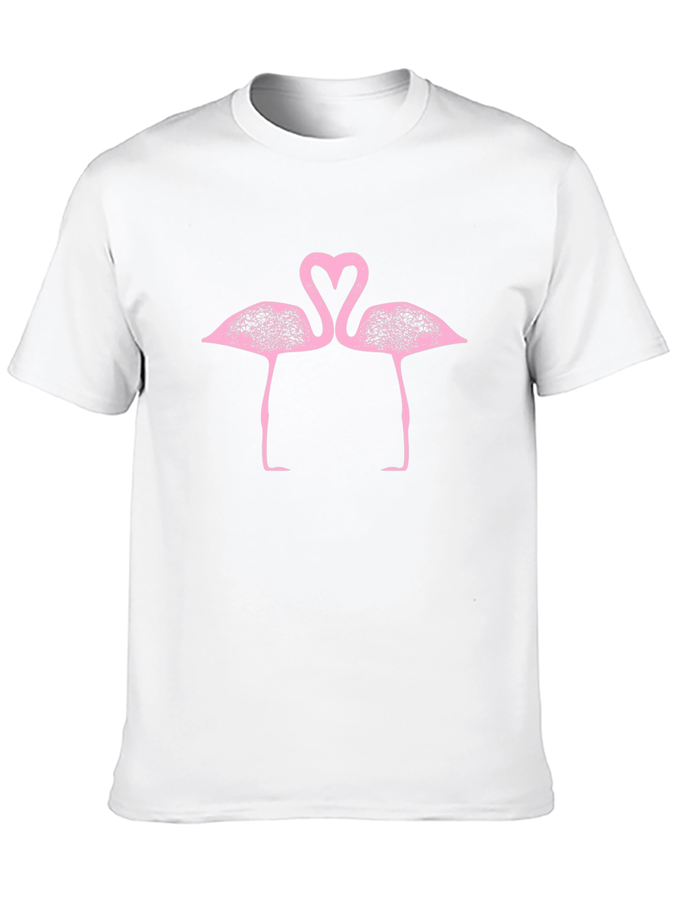 Flamingo Love T-Shirt - Pink Birds Heart