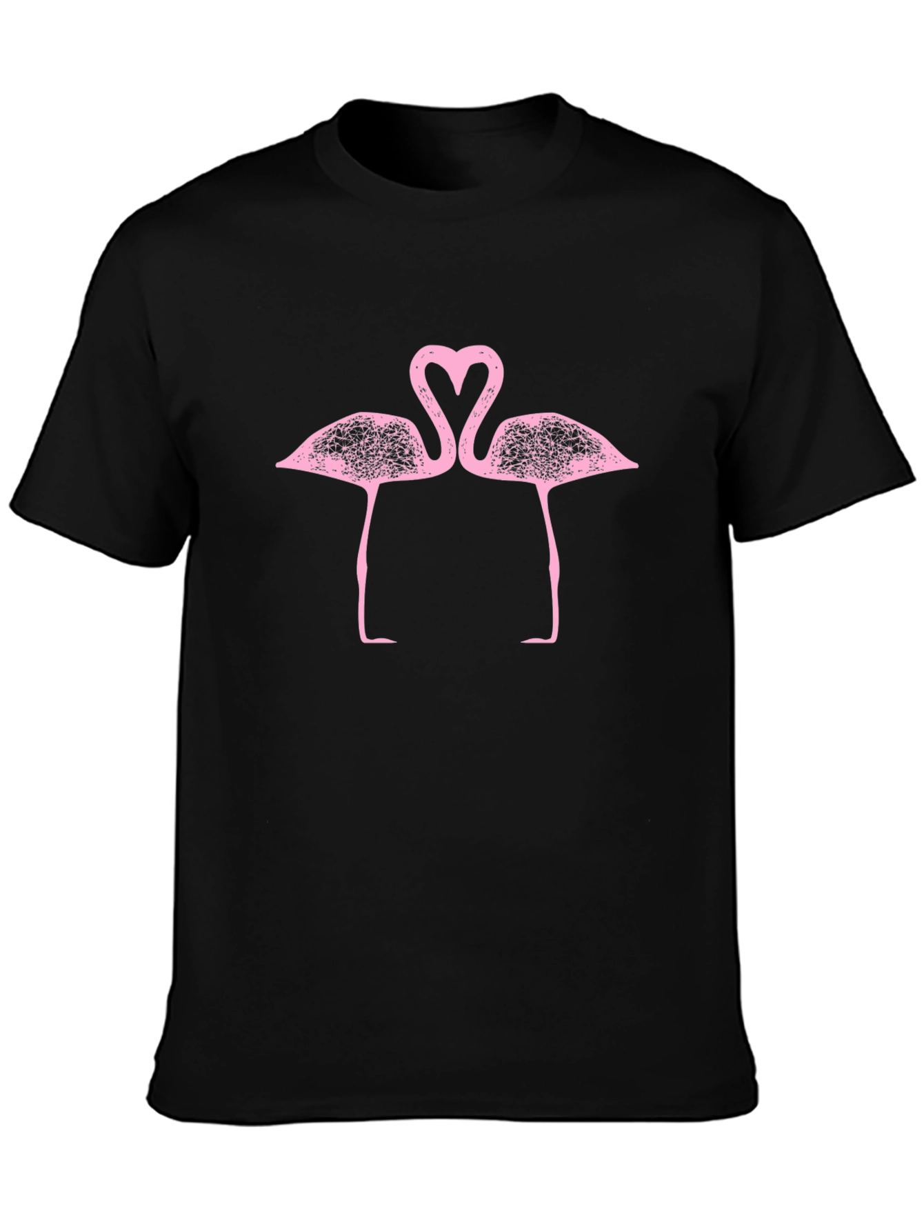 Flamingo Love T-Shirt - Pink Birds Heart