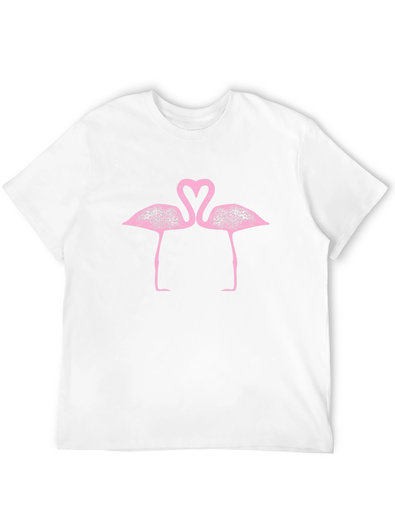 Flamingo Love T-Shirt - Pink Birds Heart