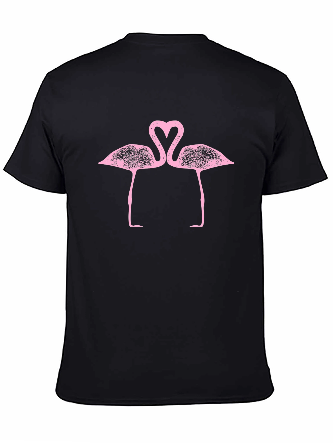 Flamingo Love T-Shirt - Pink Birds Heart
