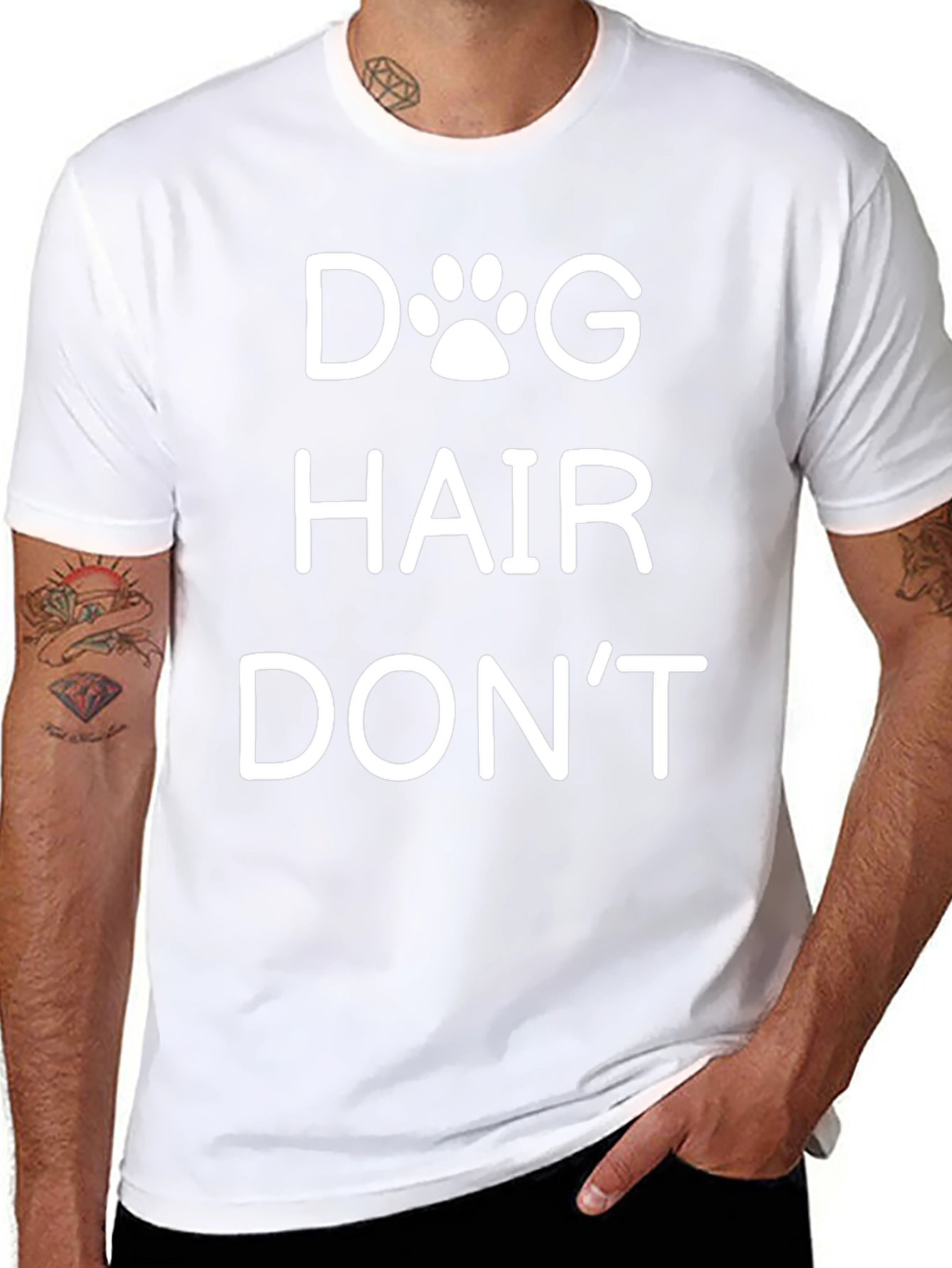 Dog Hair Dont Care Black T-Shirt