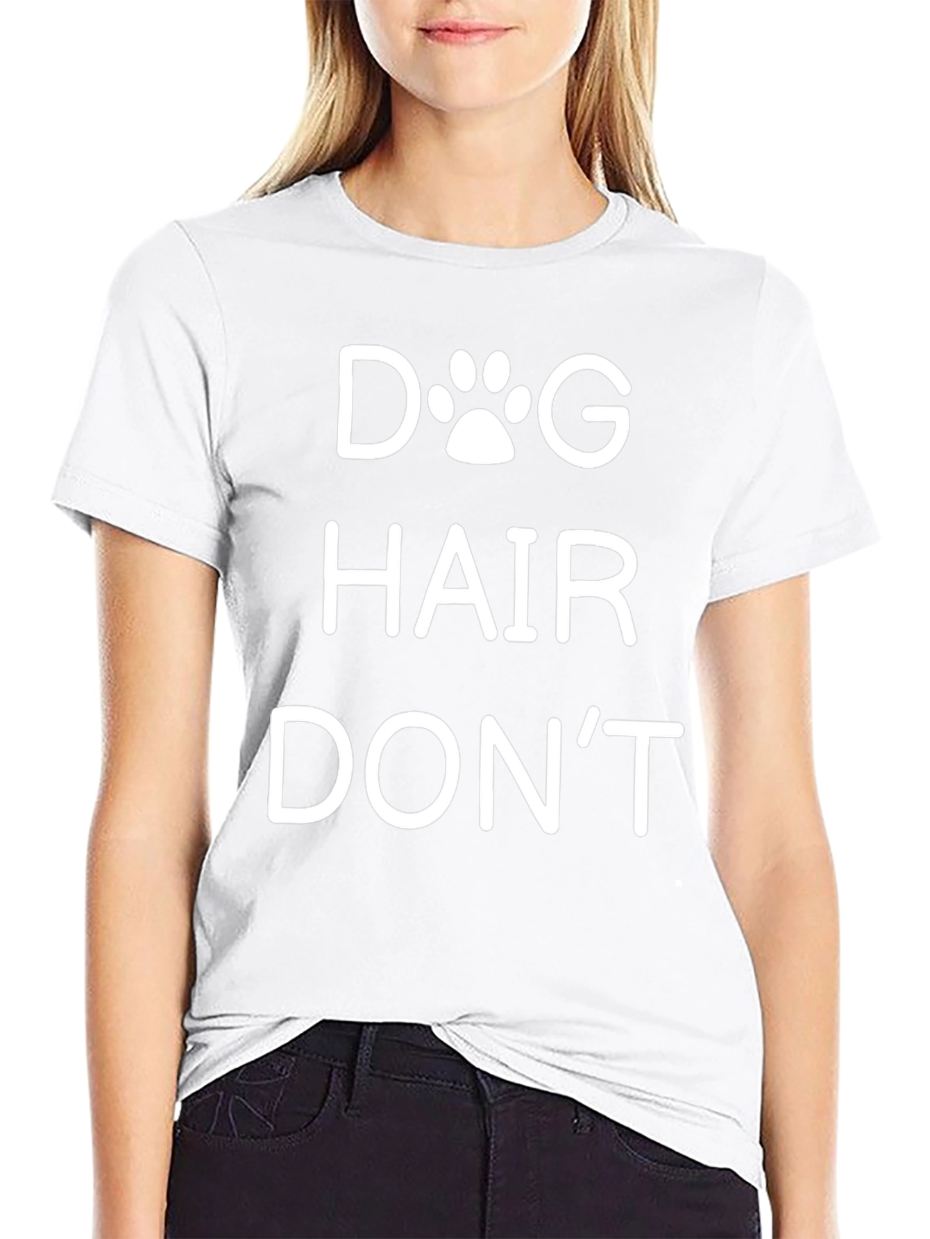 Dog Hair Dont Care Black T-Shirt