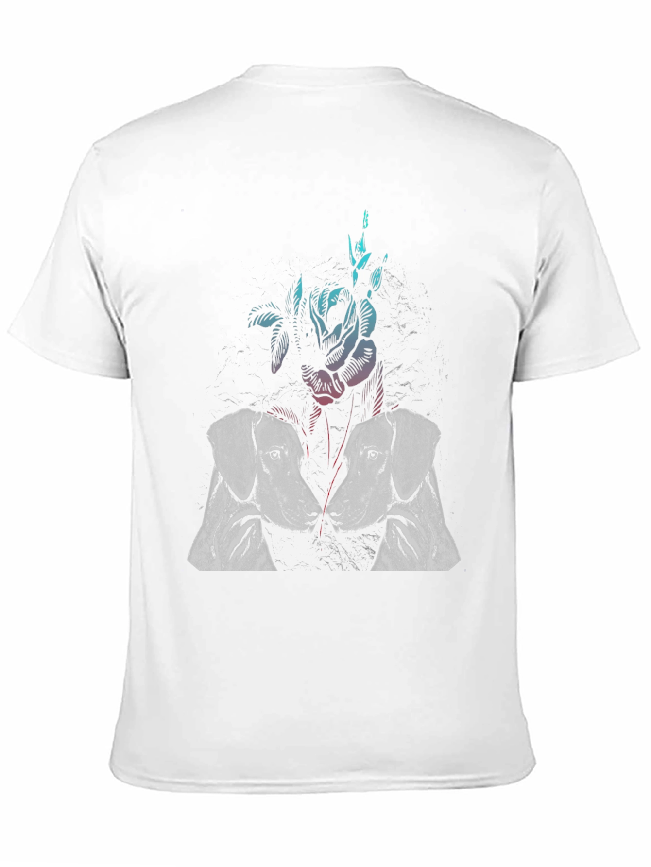 Dog and Rose Graphic T-Shirt