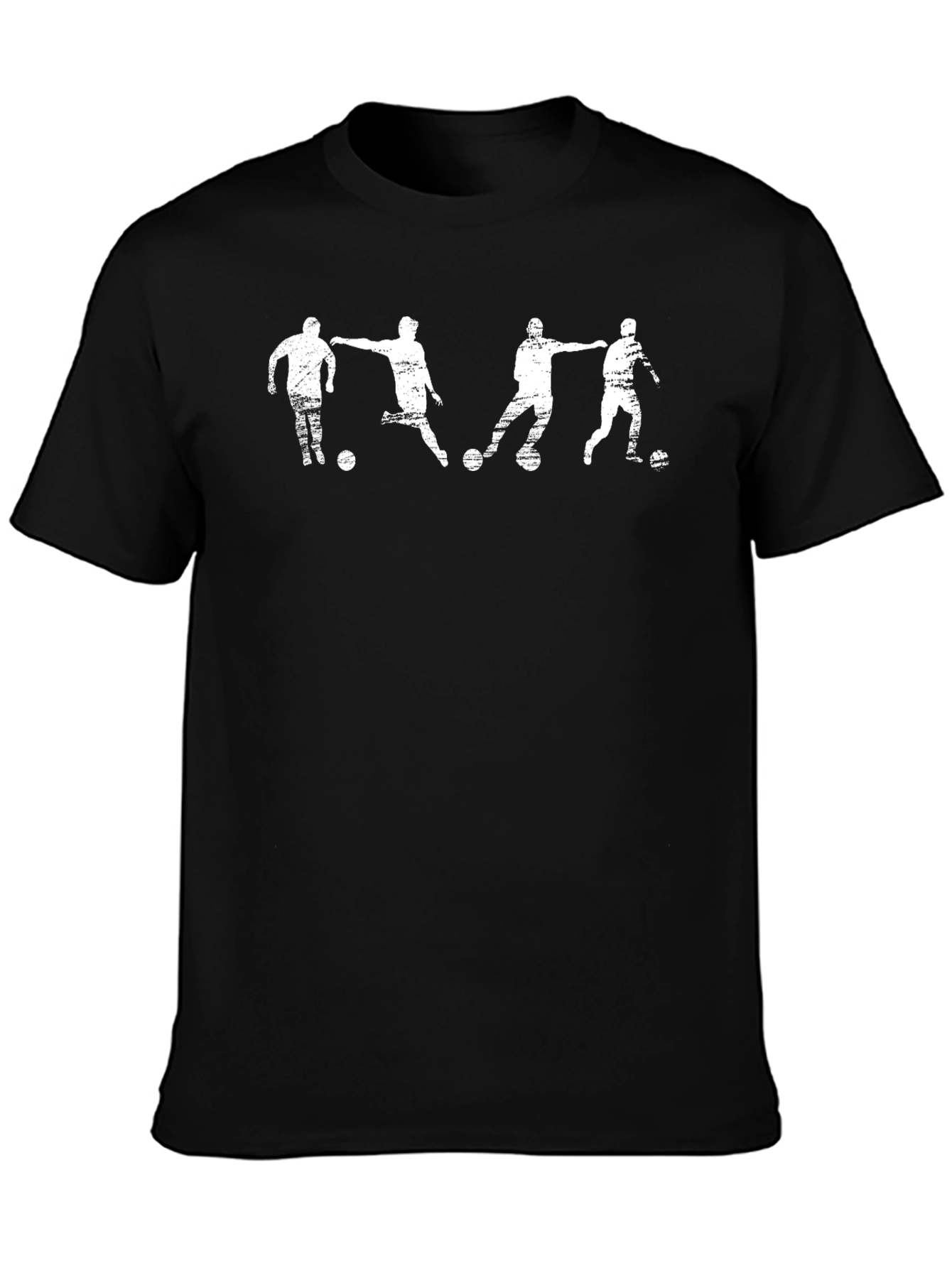 Soccer Player Graphic Black T-Shirt