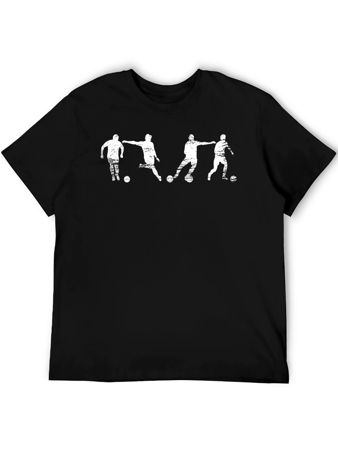 Soccer Player Graphic Black T-Shirt