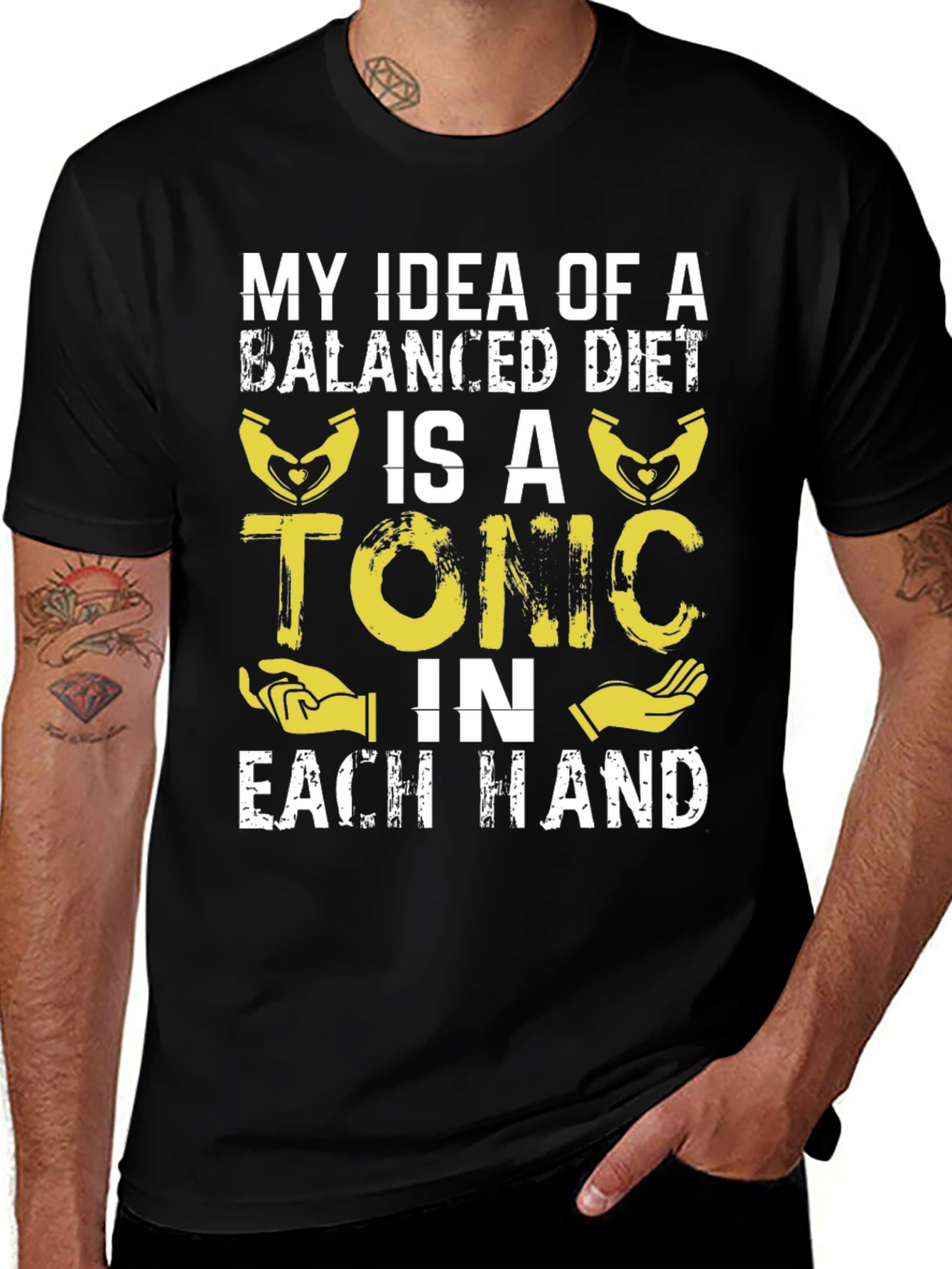 Balanced Diet Tonic T-Shirt - Funny Graphic Tee
