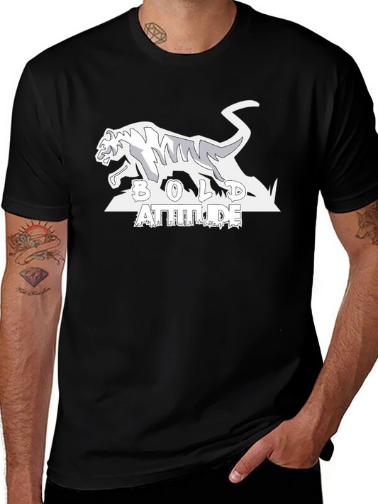 Bold Attitude Tiger Graphic Tee - Black