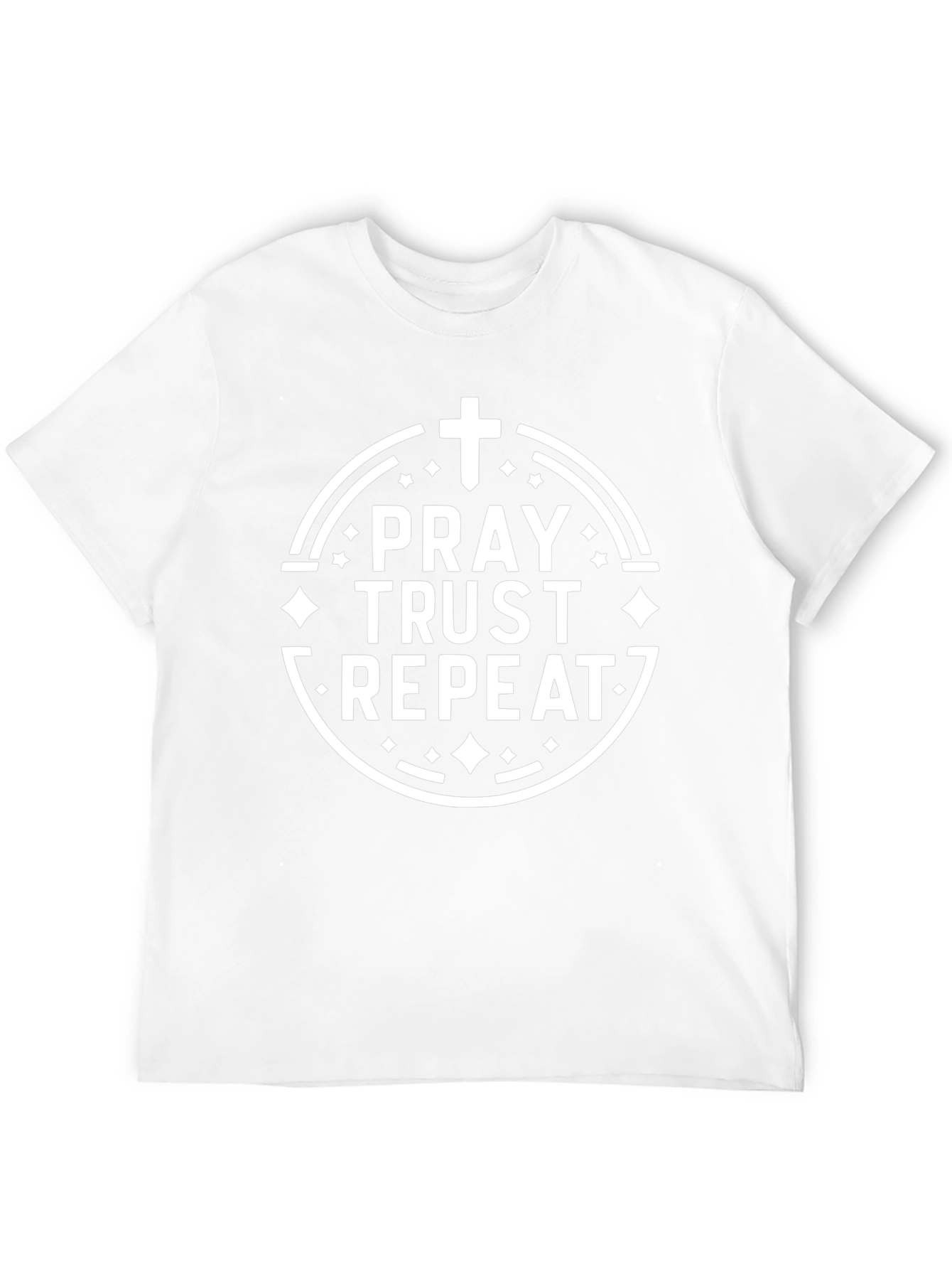 Pray Trust Repeat Graphic Tee - Christian Inspired Shirt