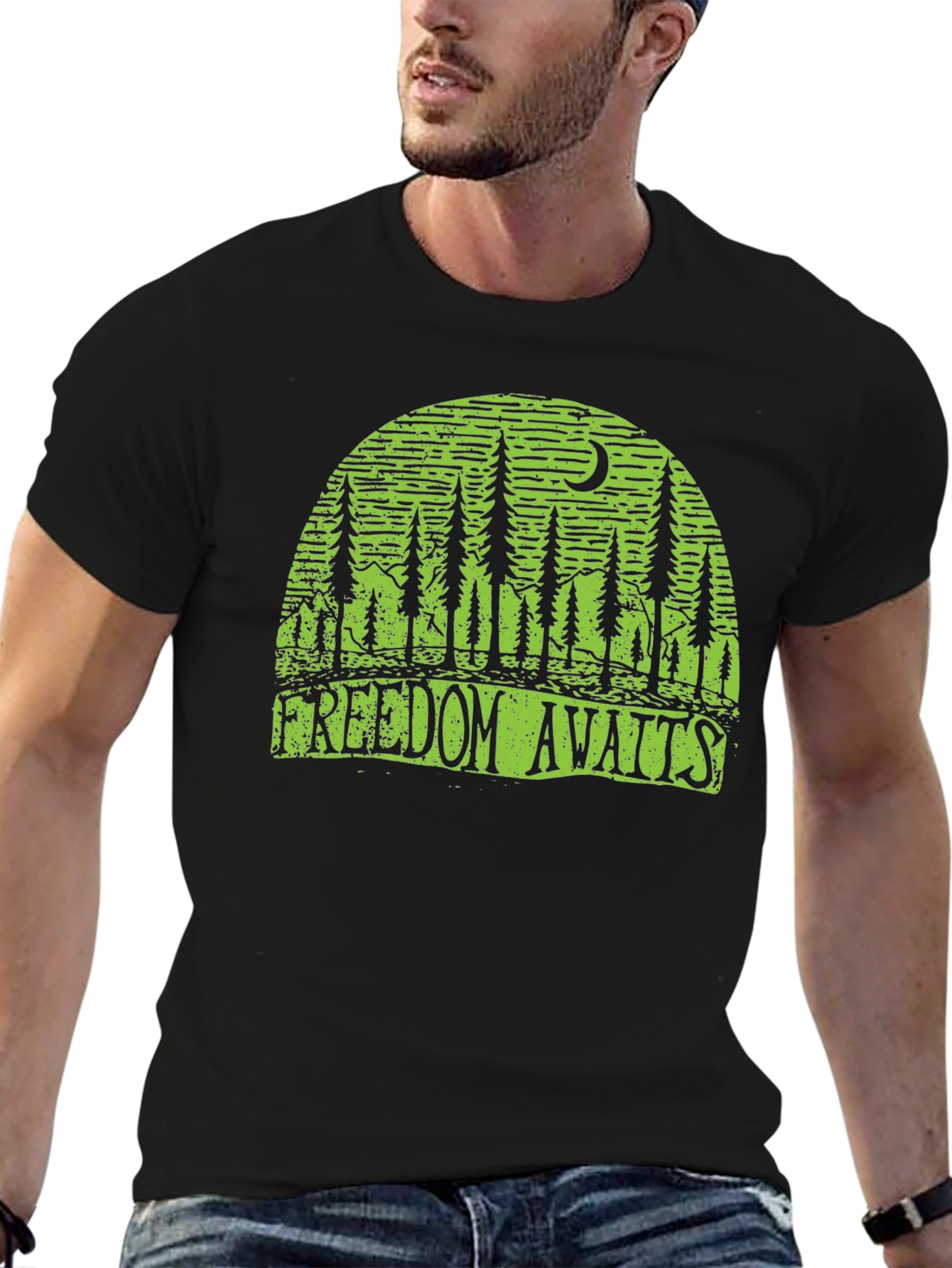 Freedom Awaits Graphic Tee - Nature Inspired Design