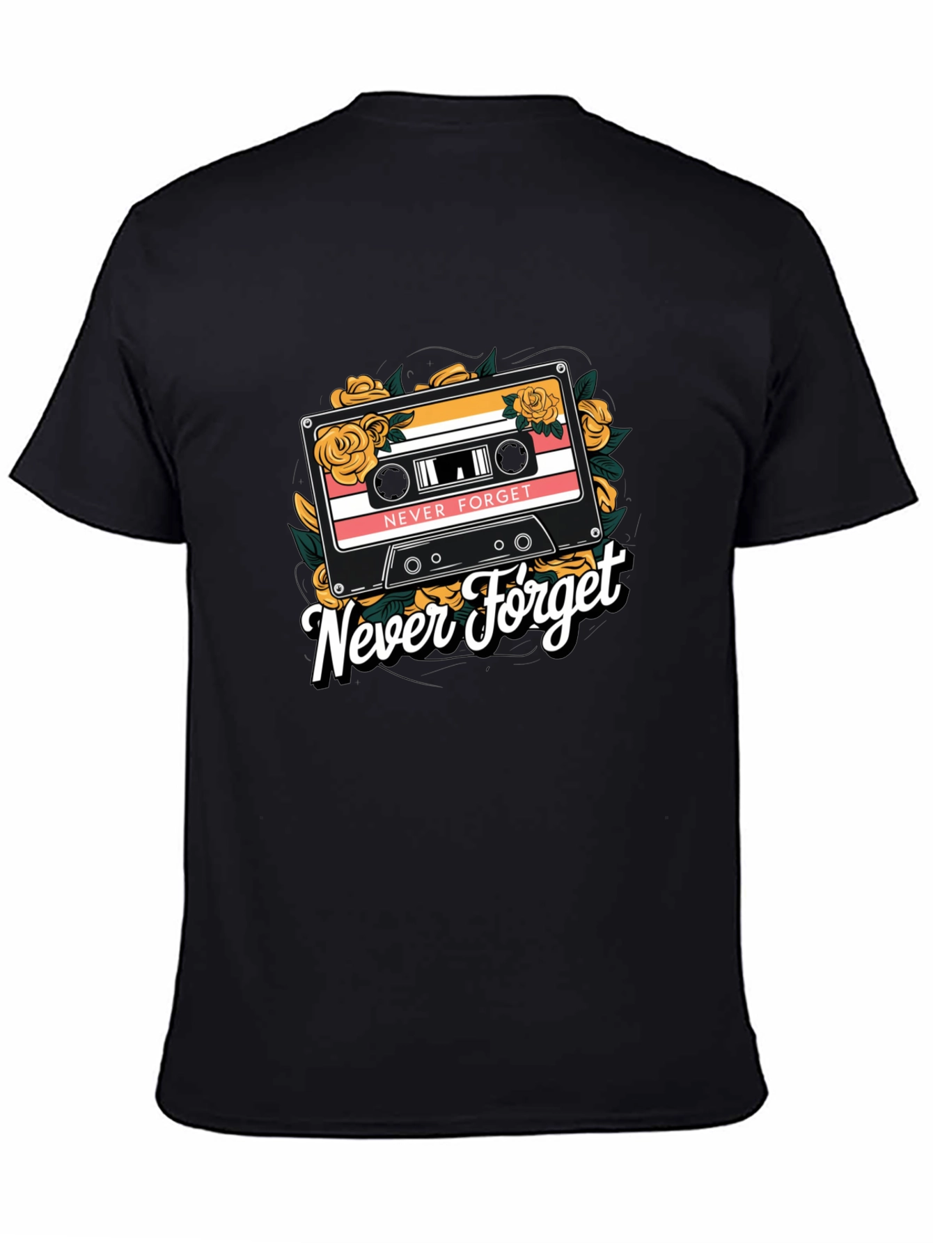 Never Forget Retro Cassette T-Shirt