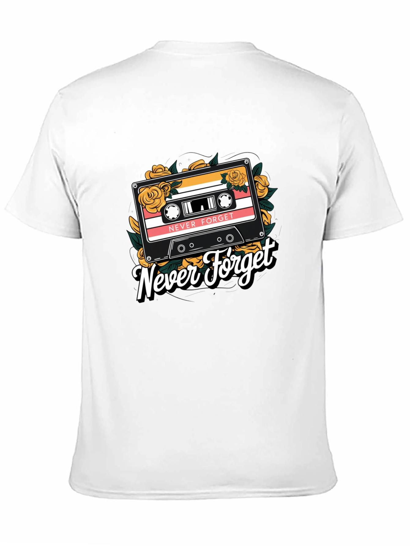Never Forget Retro Cassette T-Shirt