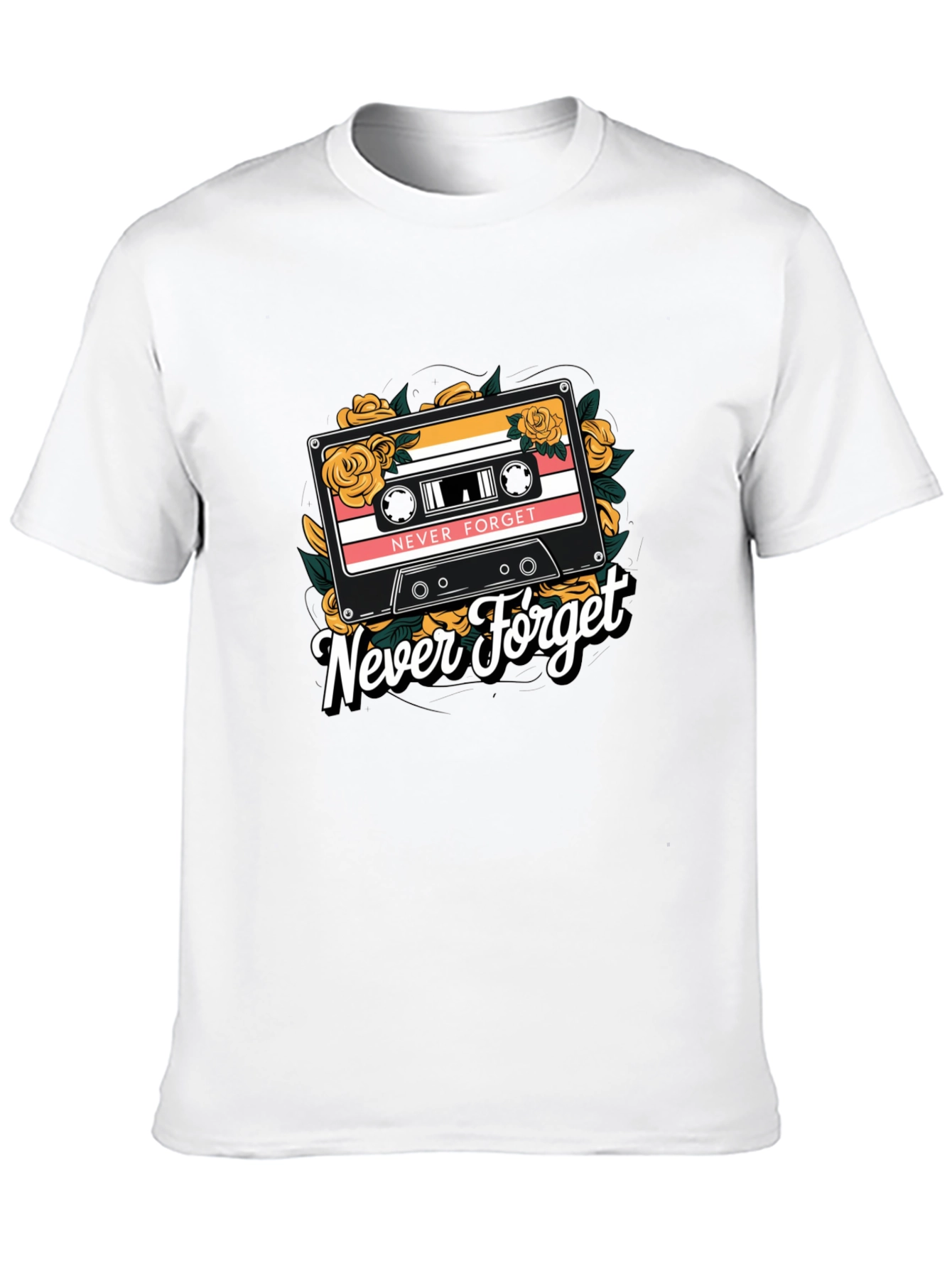 Never Forget Retro Cassette T-Shirt