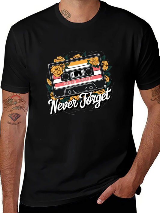 Never Forget Retro Cassette T-Shirt