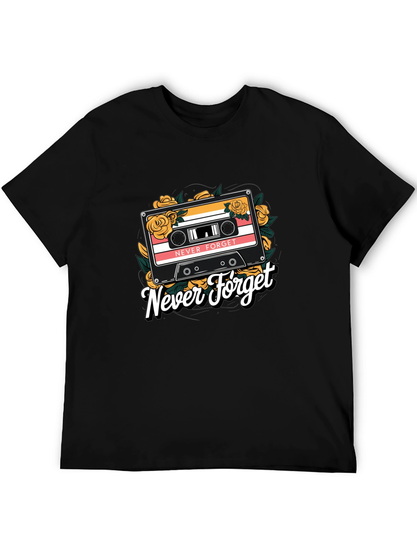 Never Forget Retro Cassette T-Shirt