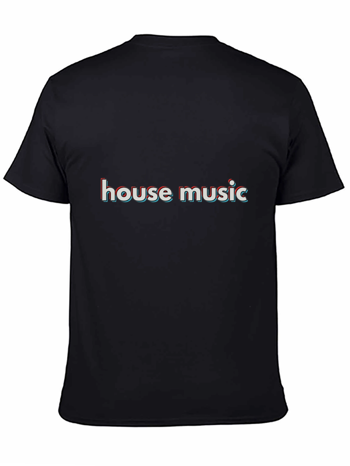 House Music Graphic Tee - Stylish Black T-Shirt