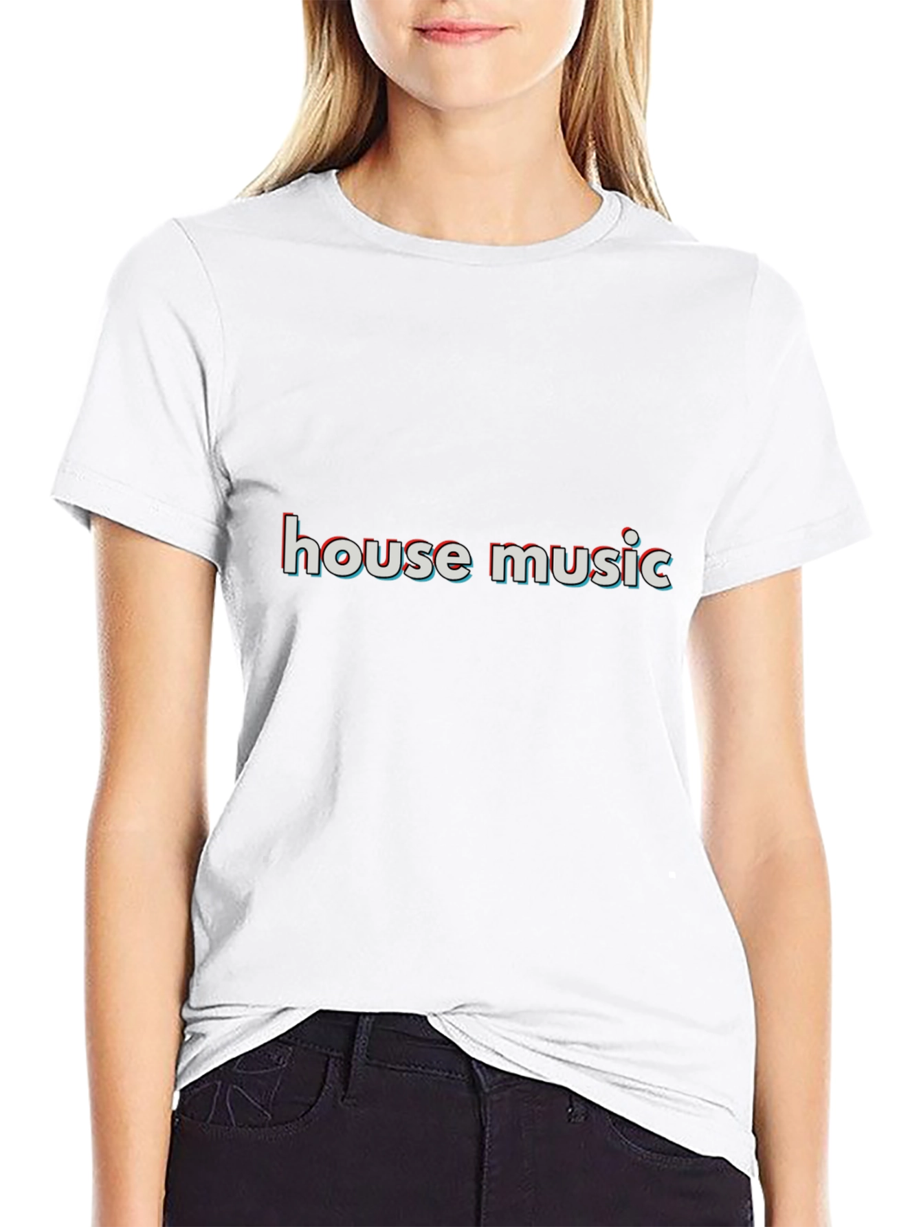 House Music Graphic Tee - Stylish Black T-Shirt