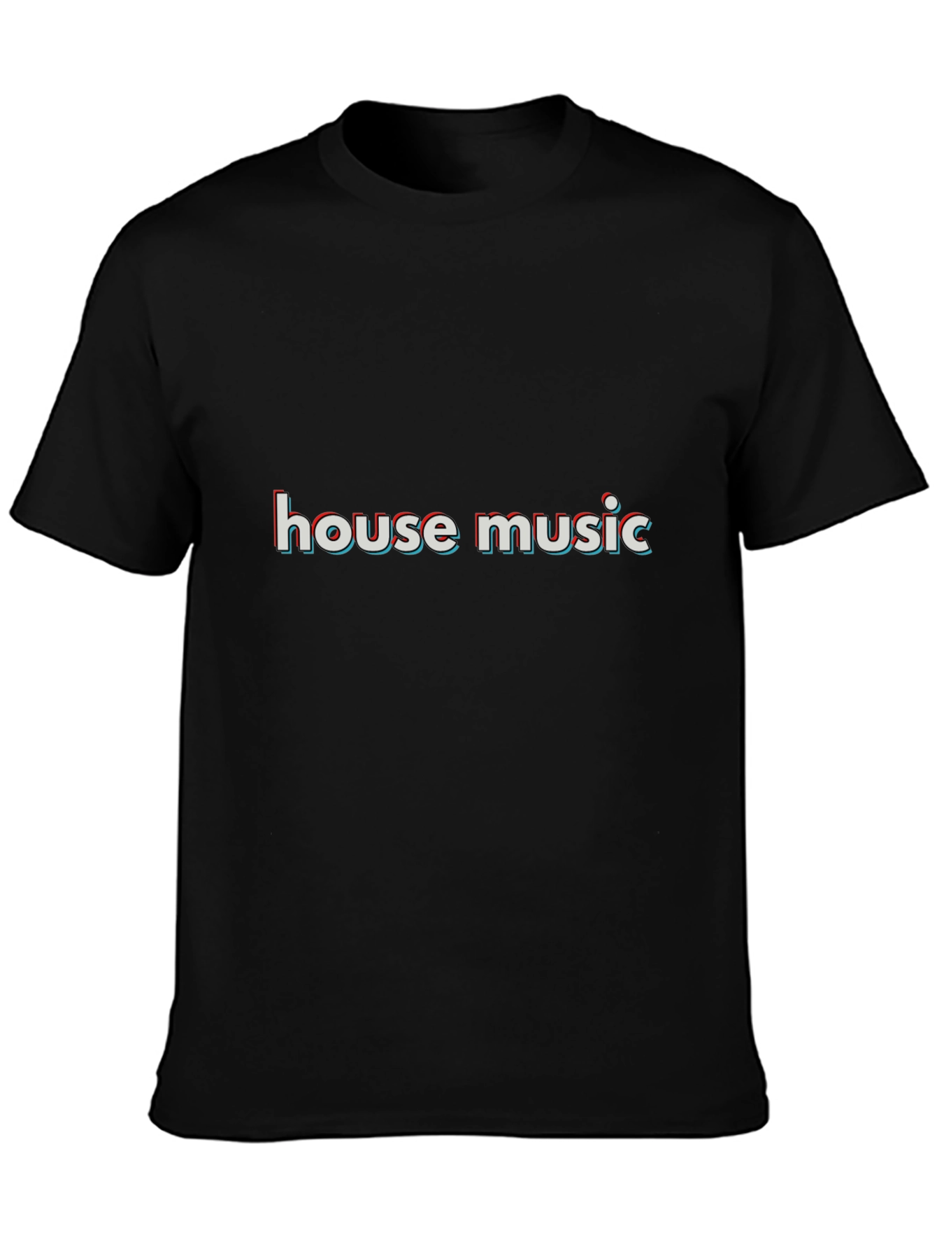 House Music Graphic Tee - Stylish Black T-Shirt