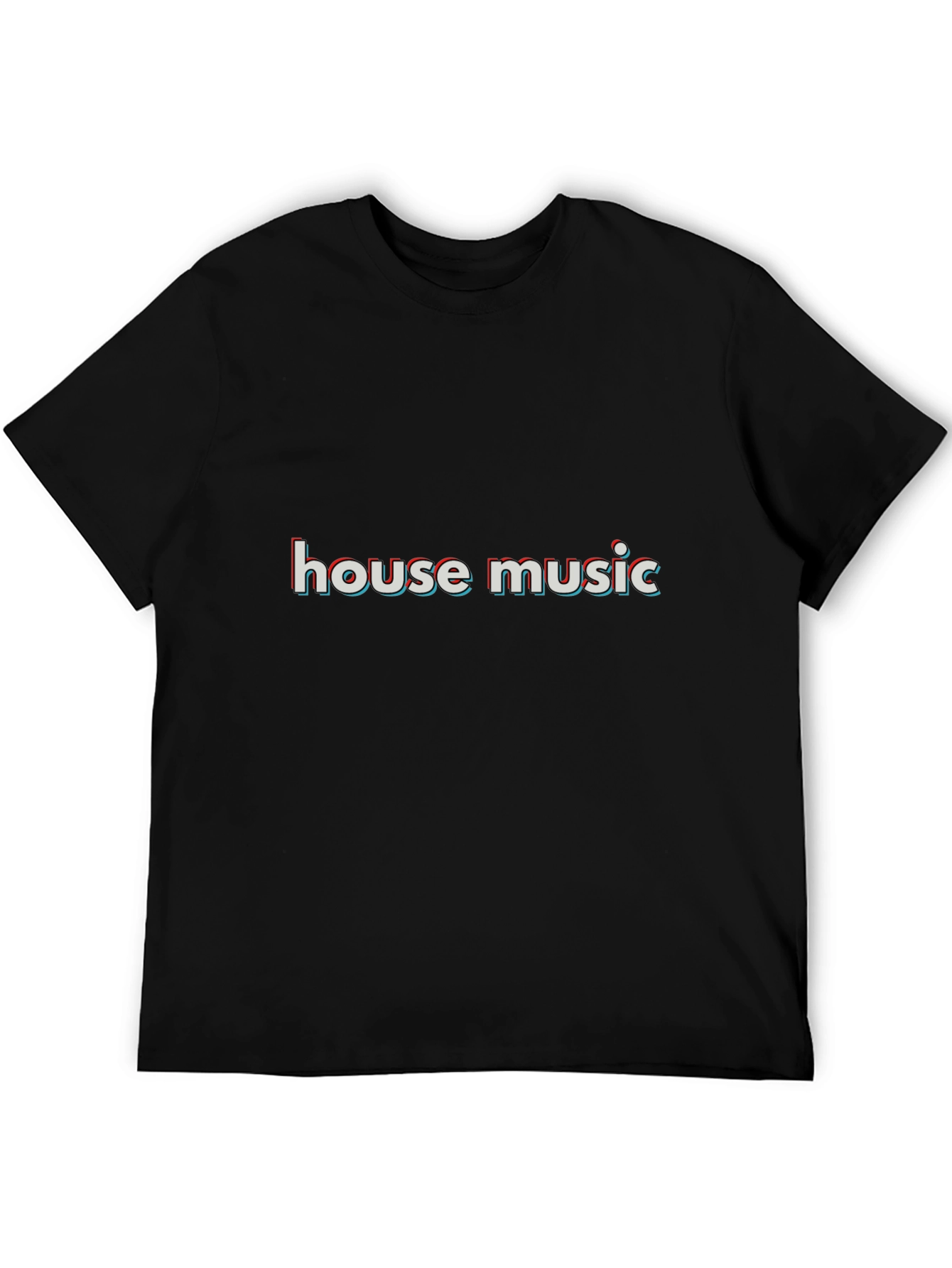 House Music Graphic Tee - Stylish Black T-Shirt